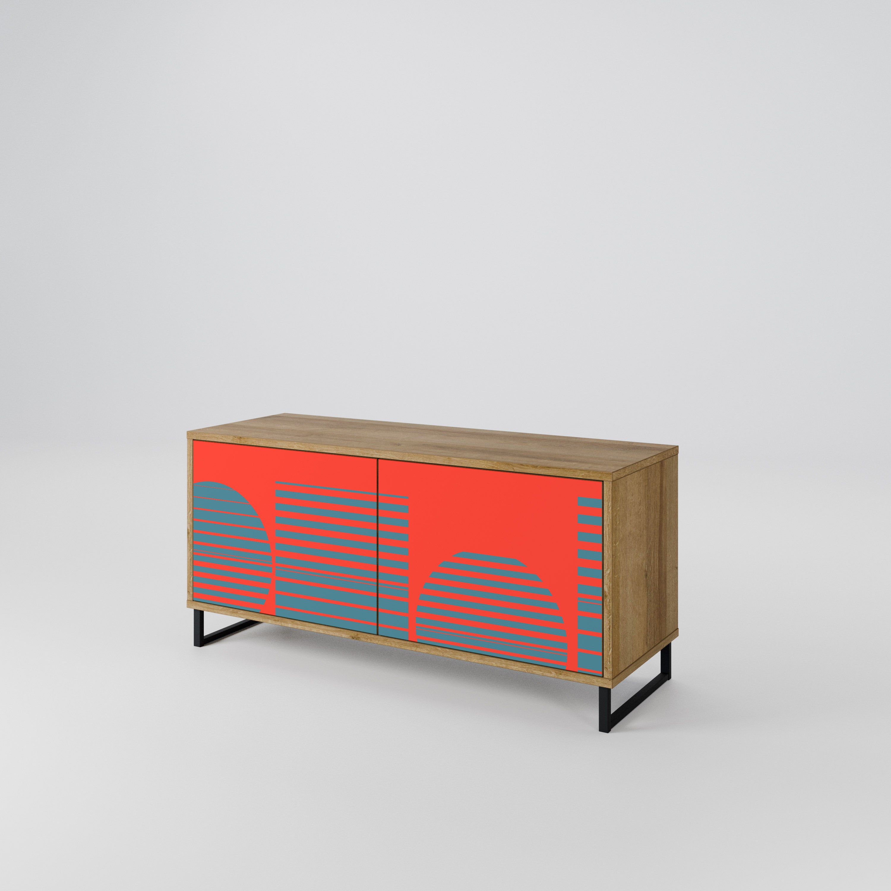 RISING GEOMETRY STARS Compact 2-Door TV Cabinet