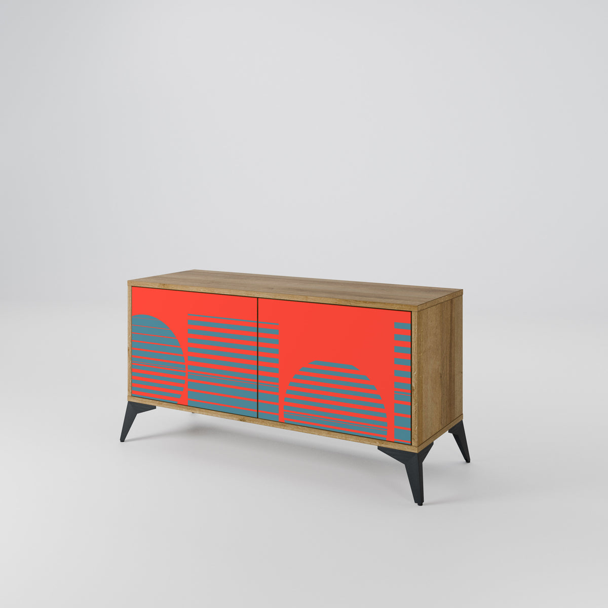 RISING GEOMETRY STARS Compact 2-Door TV Cabinet