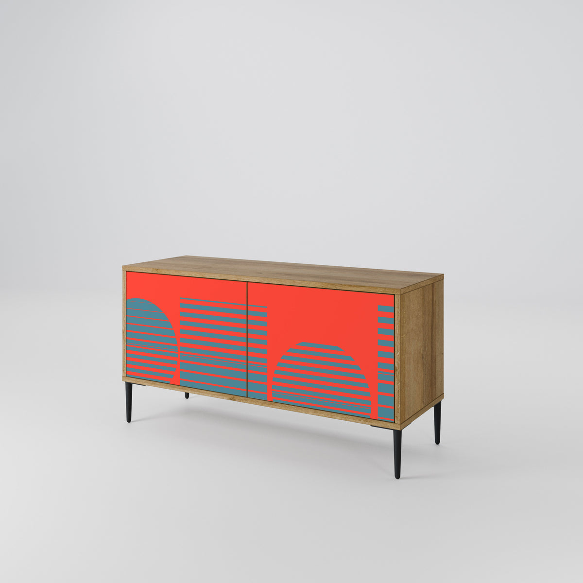 RISING GEOMETRY STARS Compact 2-Door TV Cabinet