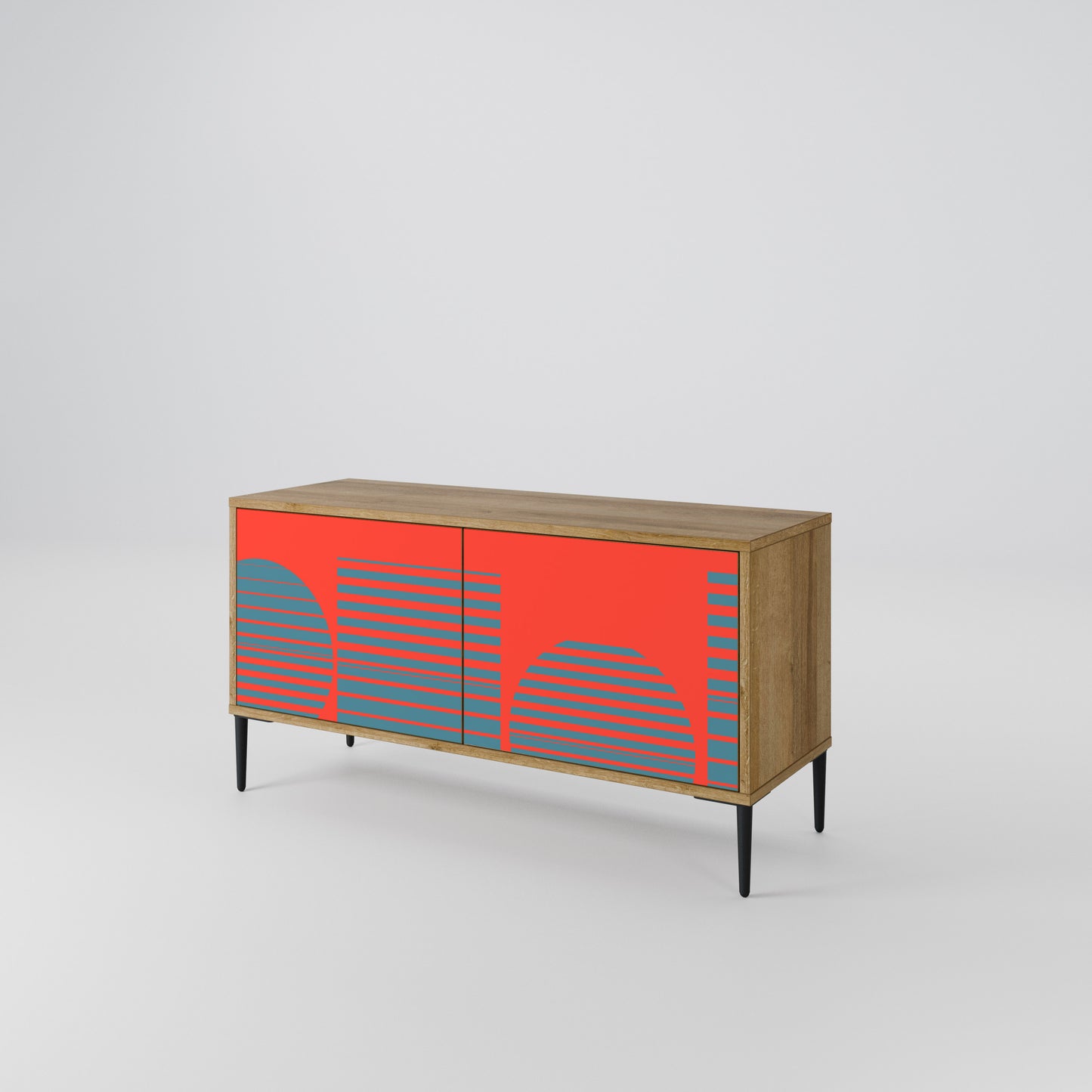 RISING GEOMETRY STARS Compact 2-Door TV Cabinet