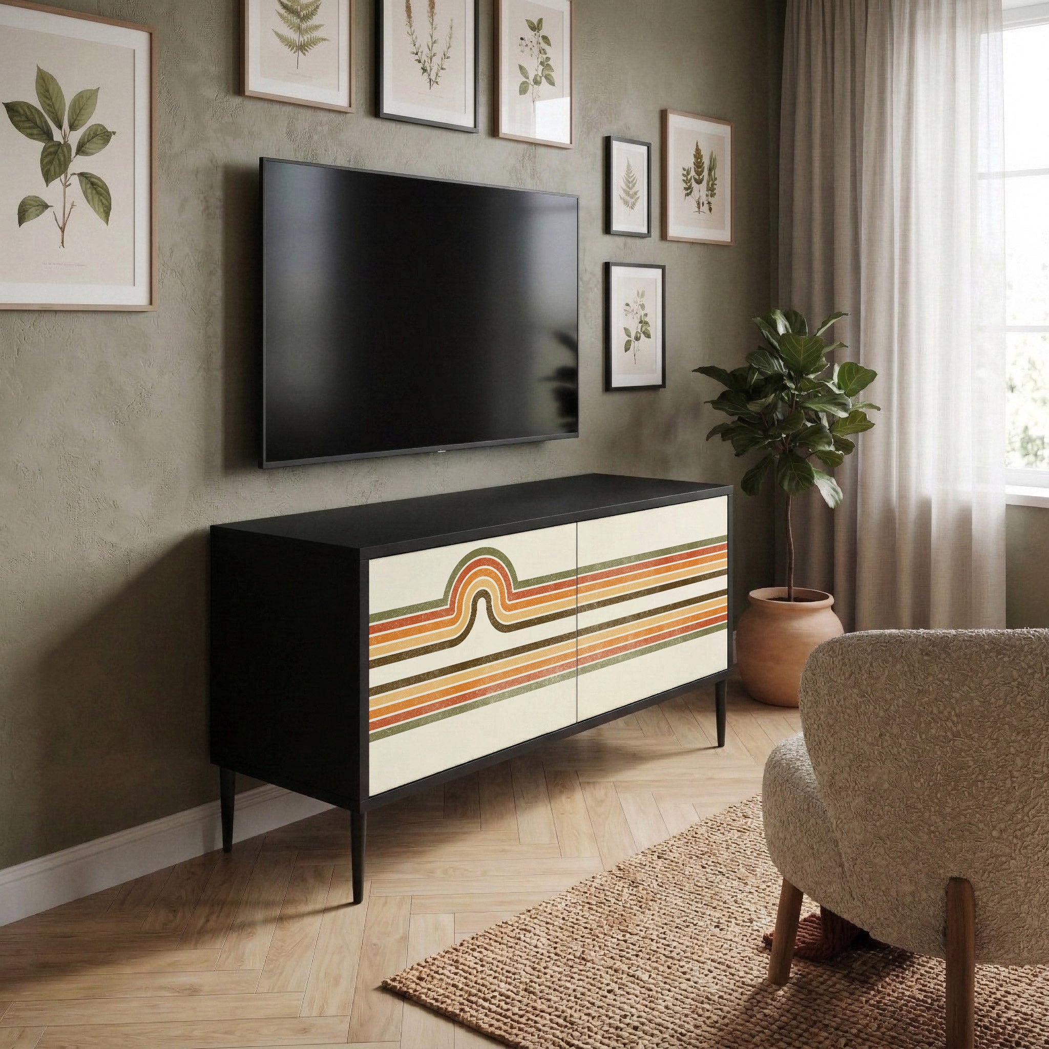 EXCEPTIONAL STREAM Compact 2-Door TV Cabinet