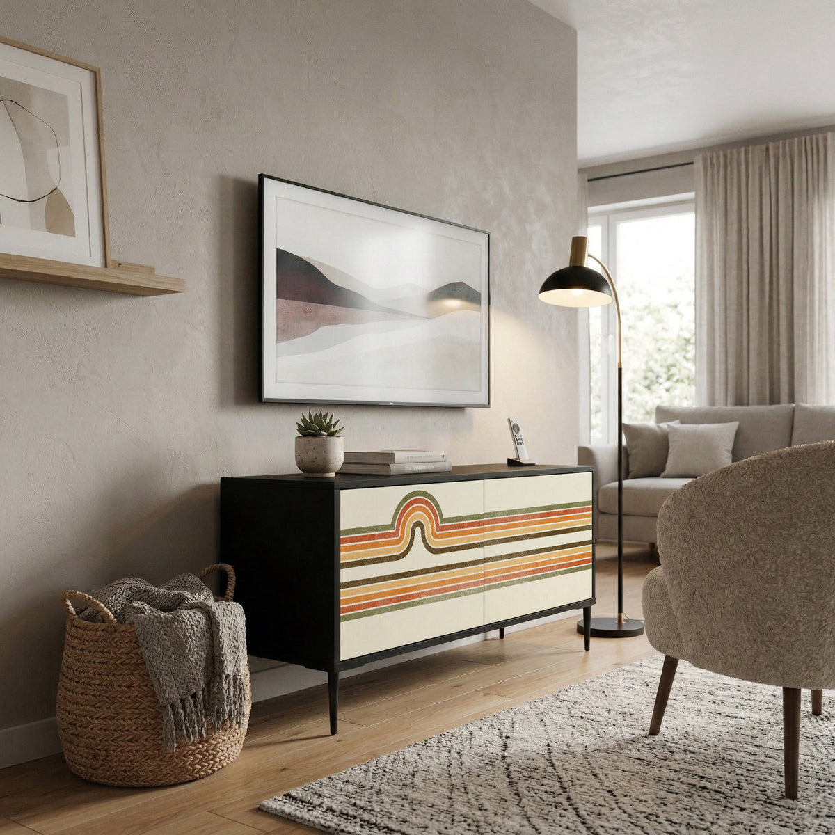 EXCEPTIONAL STREAM Compact 2-Door TV Cabinet