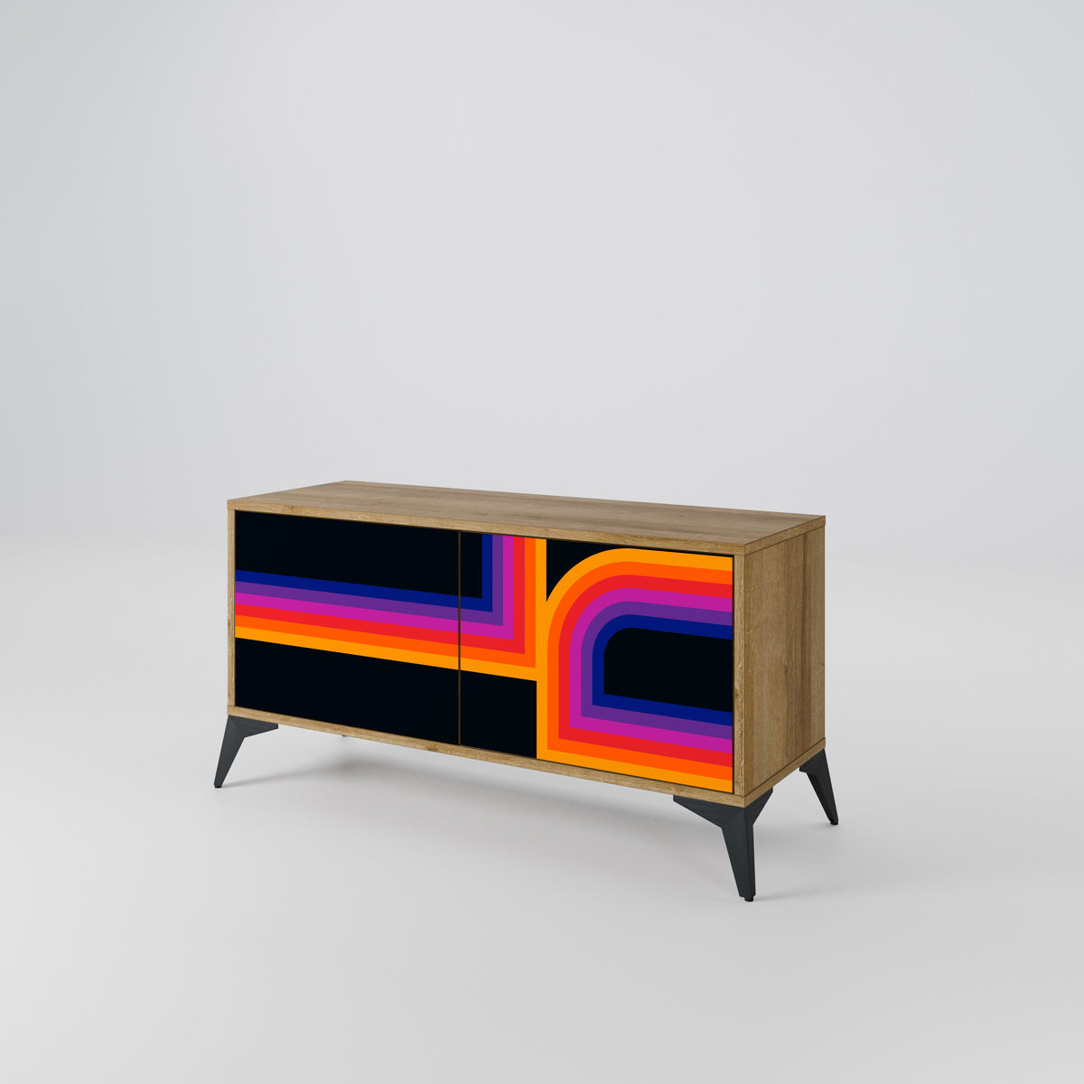 BLINDED BY THE LIGHTS Compact 2-Door TV Cabinet