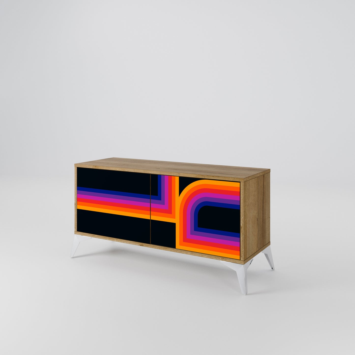 BLINDED BY THE LIGHTS Compact 2-Door TV Cabinet