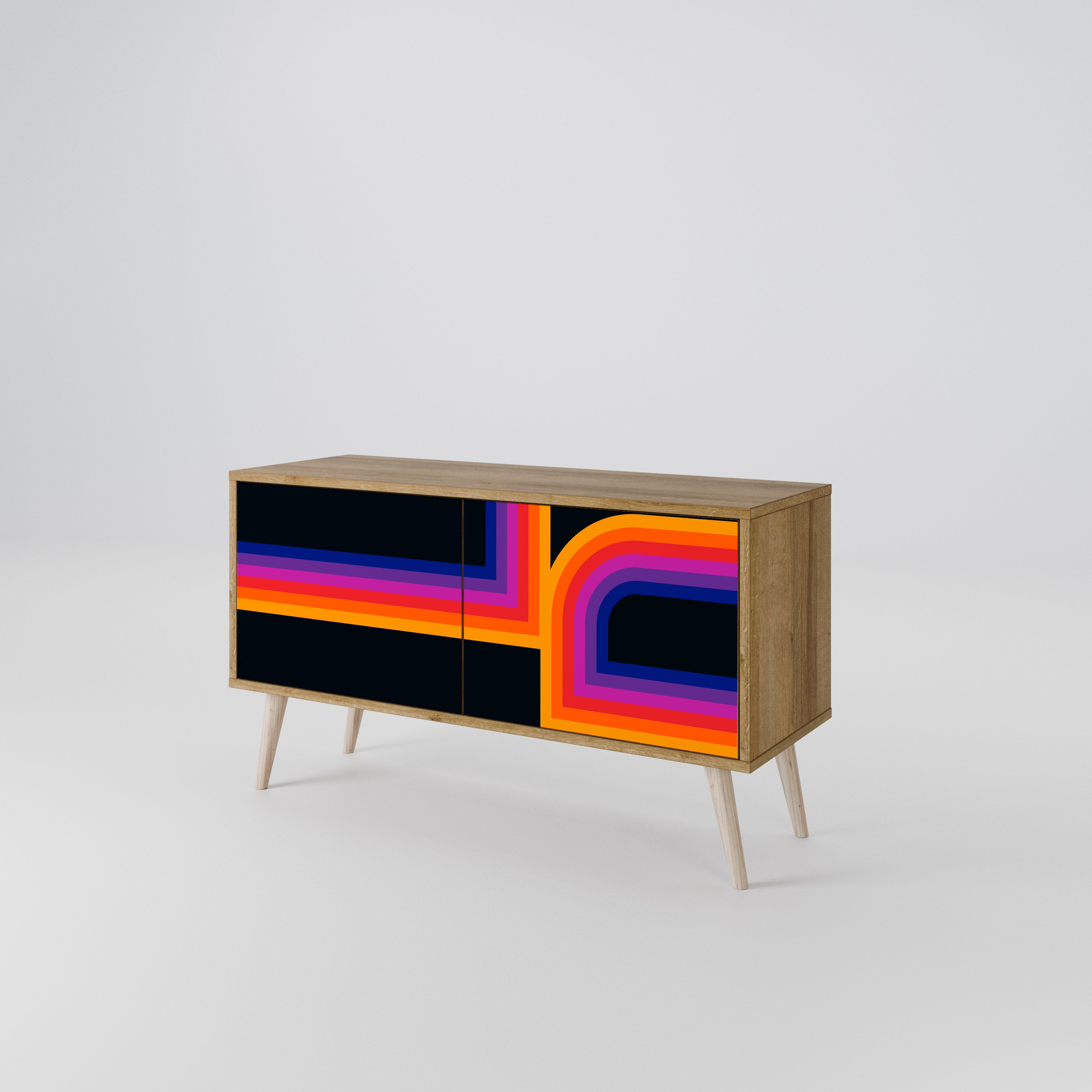 BLINDED BY THE LIGHTS Compact 2-Door TV Cabinet