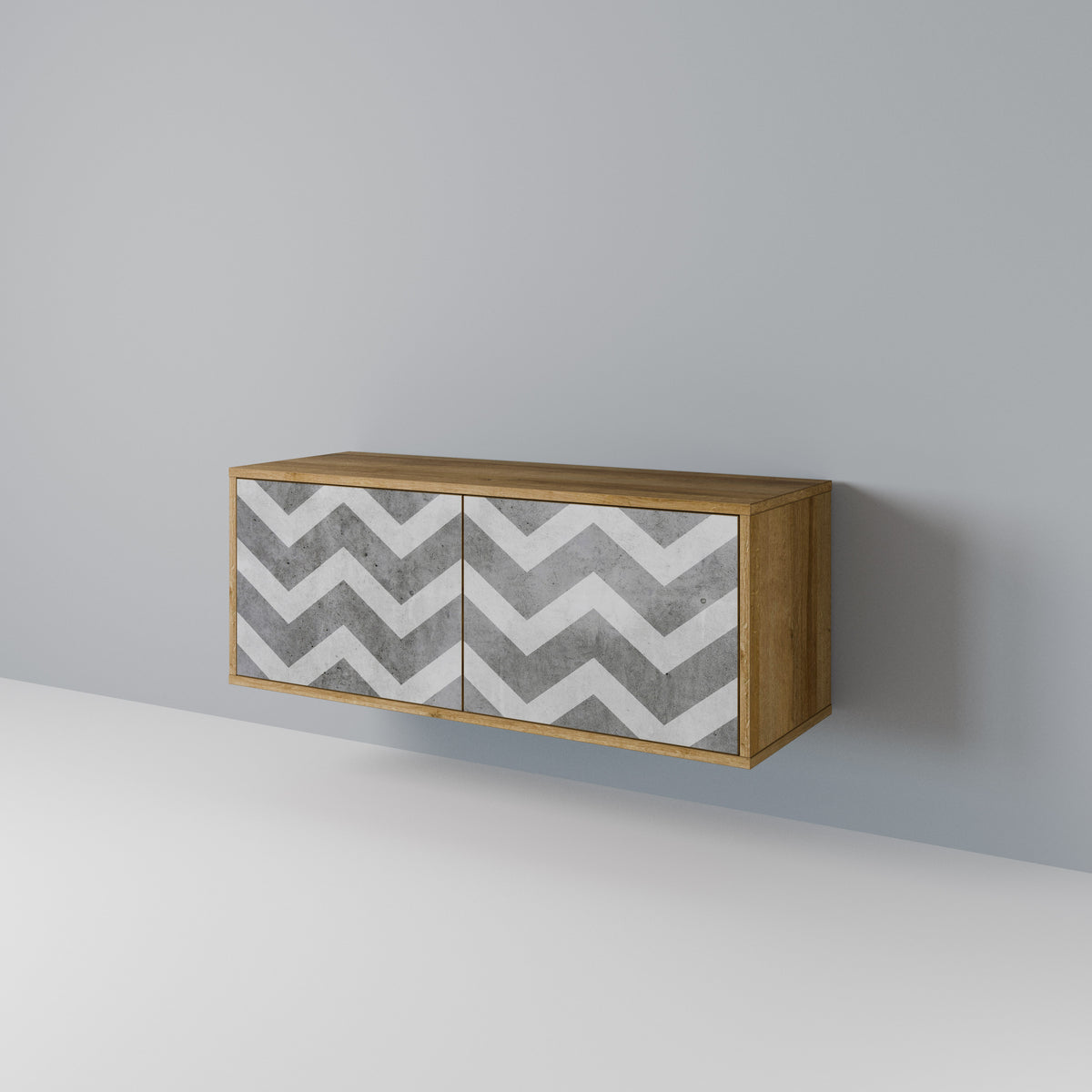 TOUGH ZIG ZAG Compact 2-Door TV Cabinet