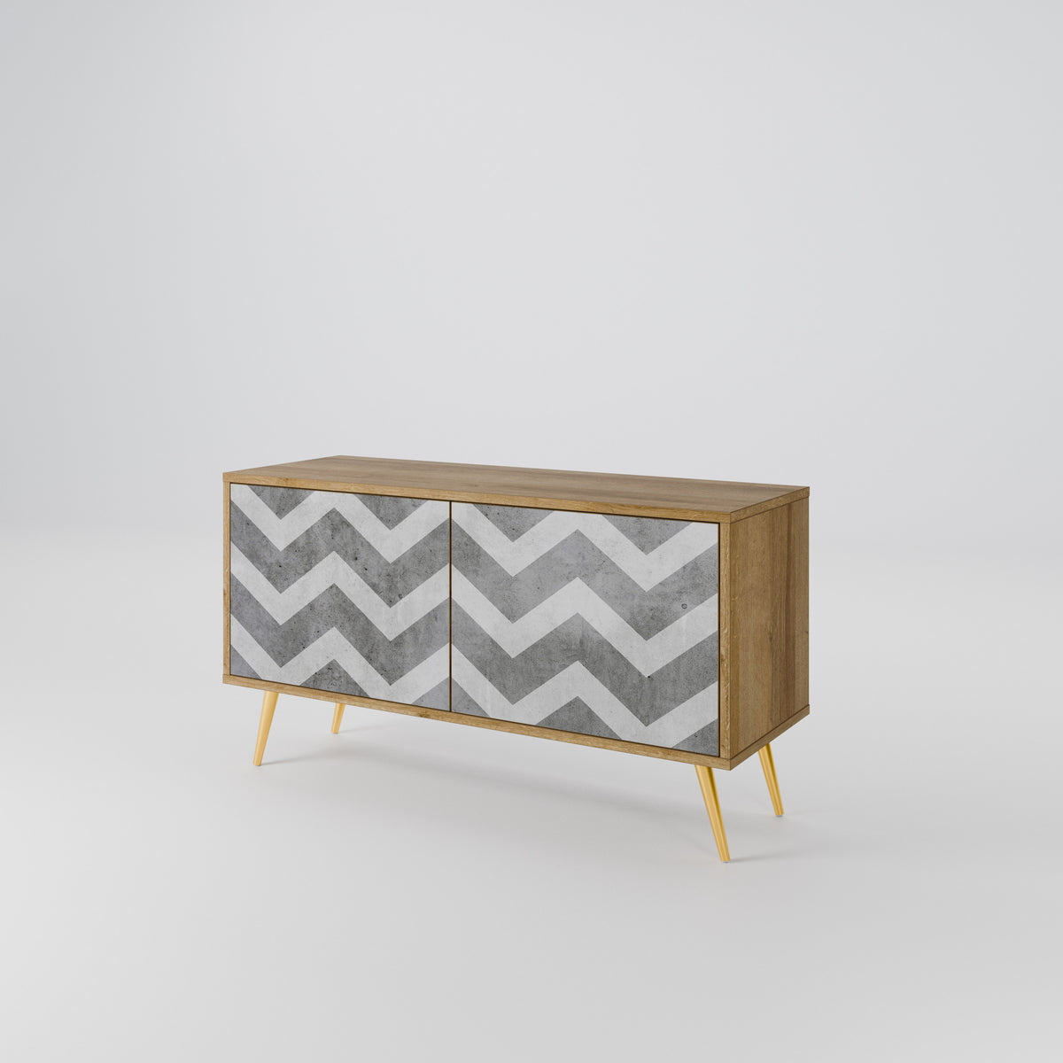 TOUGH ZIG ZAG Compact 2-Door TV Cabinet