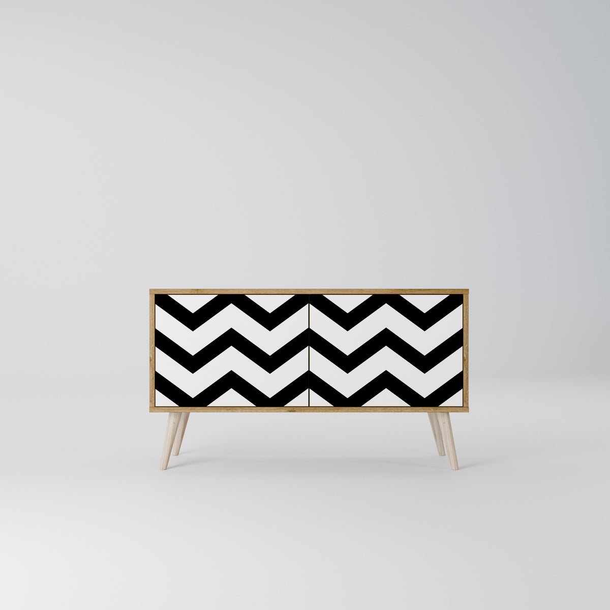 CLASSIC ZIG ZAG Compact 2-Door TV Cabinet