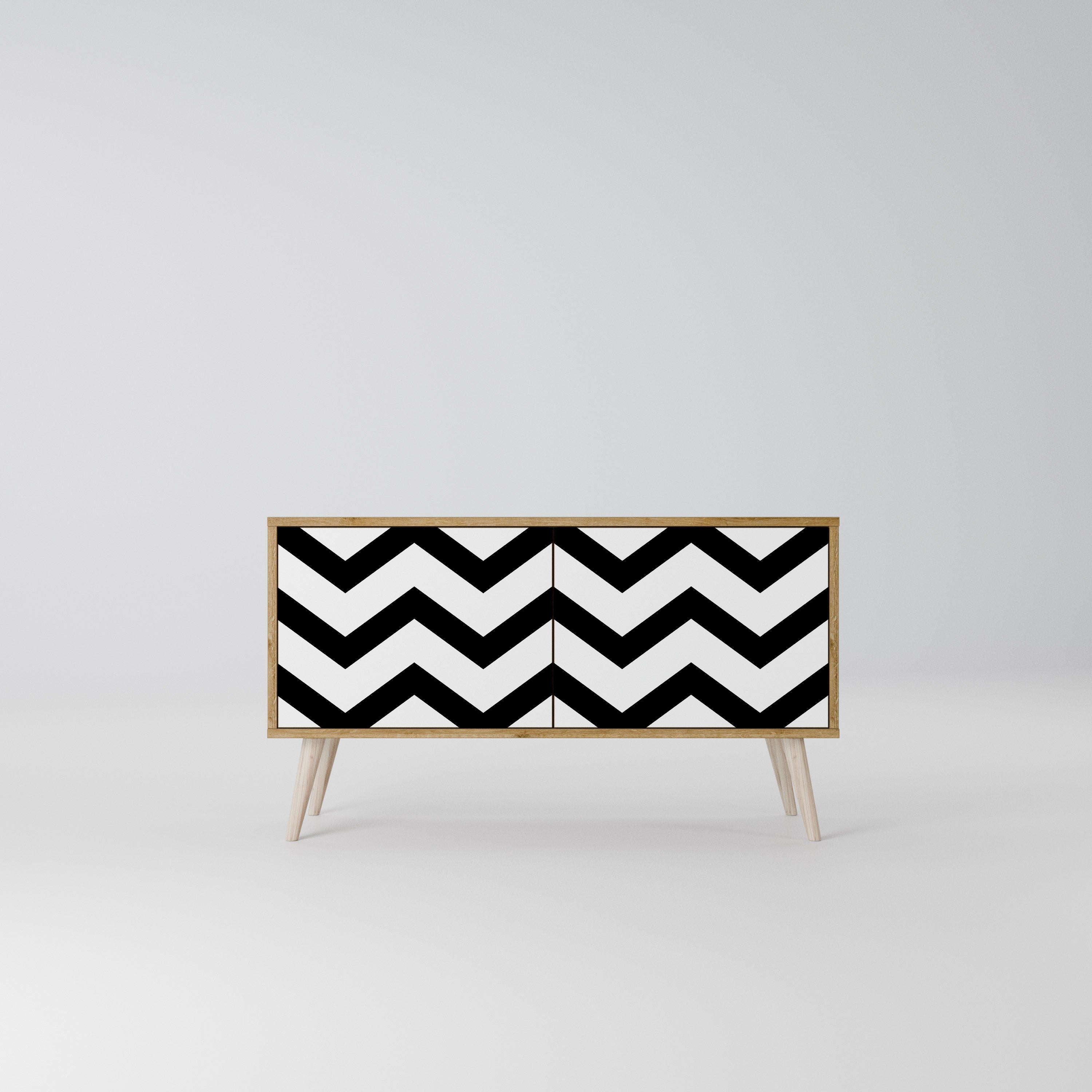 CLASSIC ZIG ZAG Compact 2-Door TV Cabinet