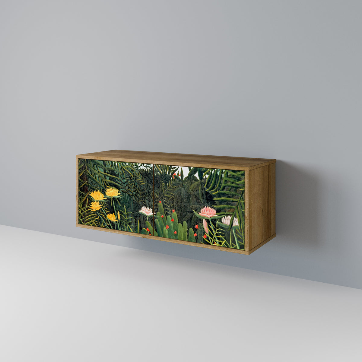 VIRGIN FOREST WITH SUNSET Compact 2-Door TV Cabinet