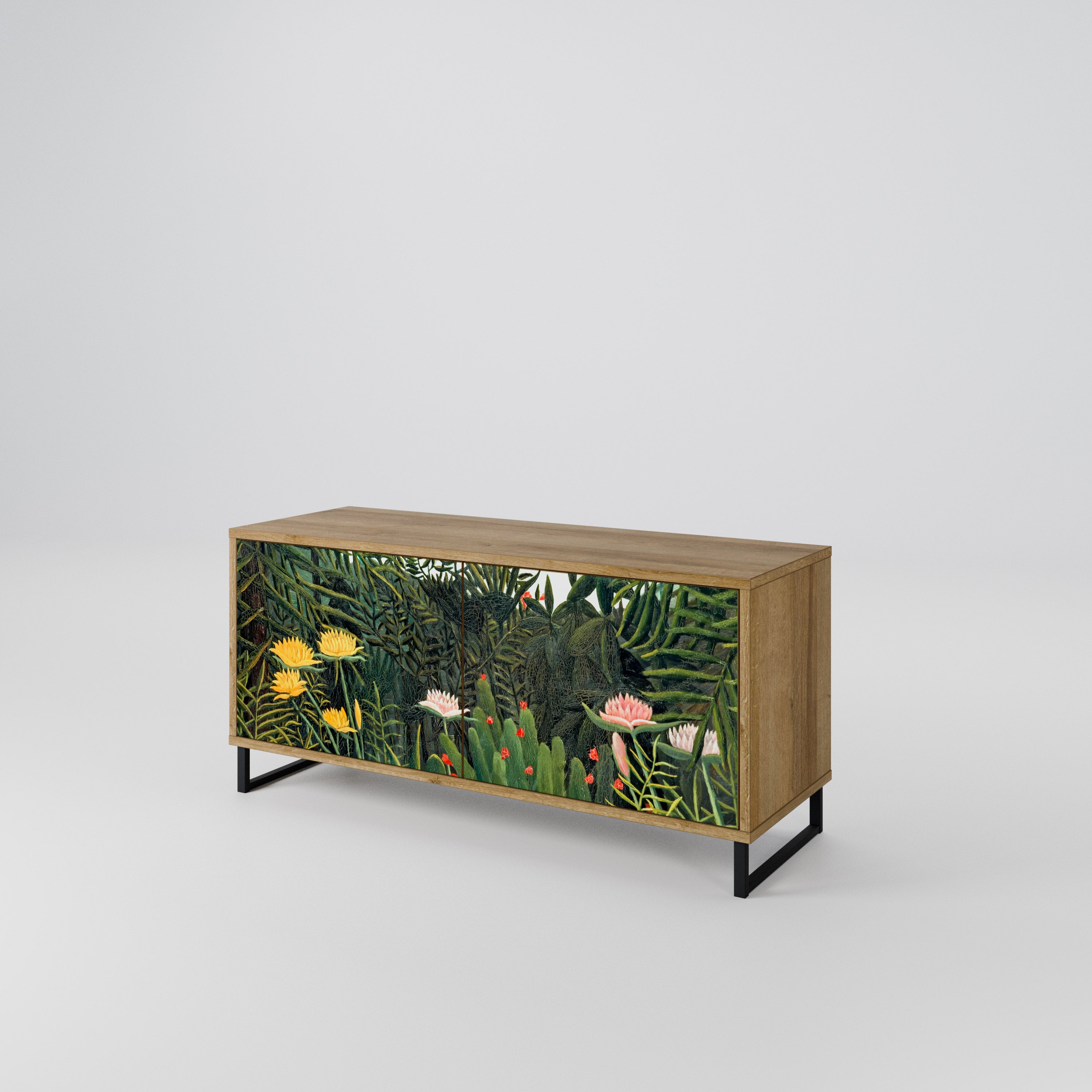 VIRGIN FOREST WITH SUNSET Compact 2-Door TV Cabinet