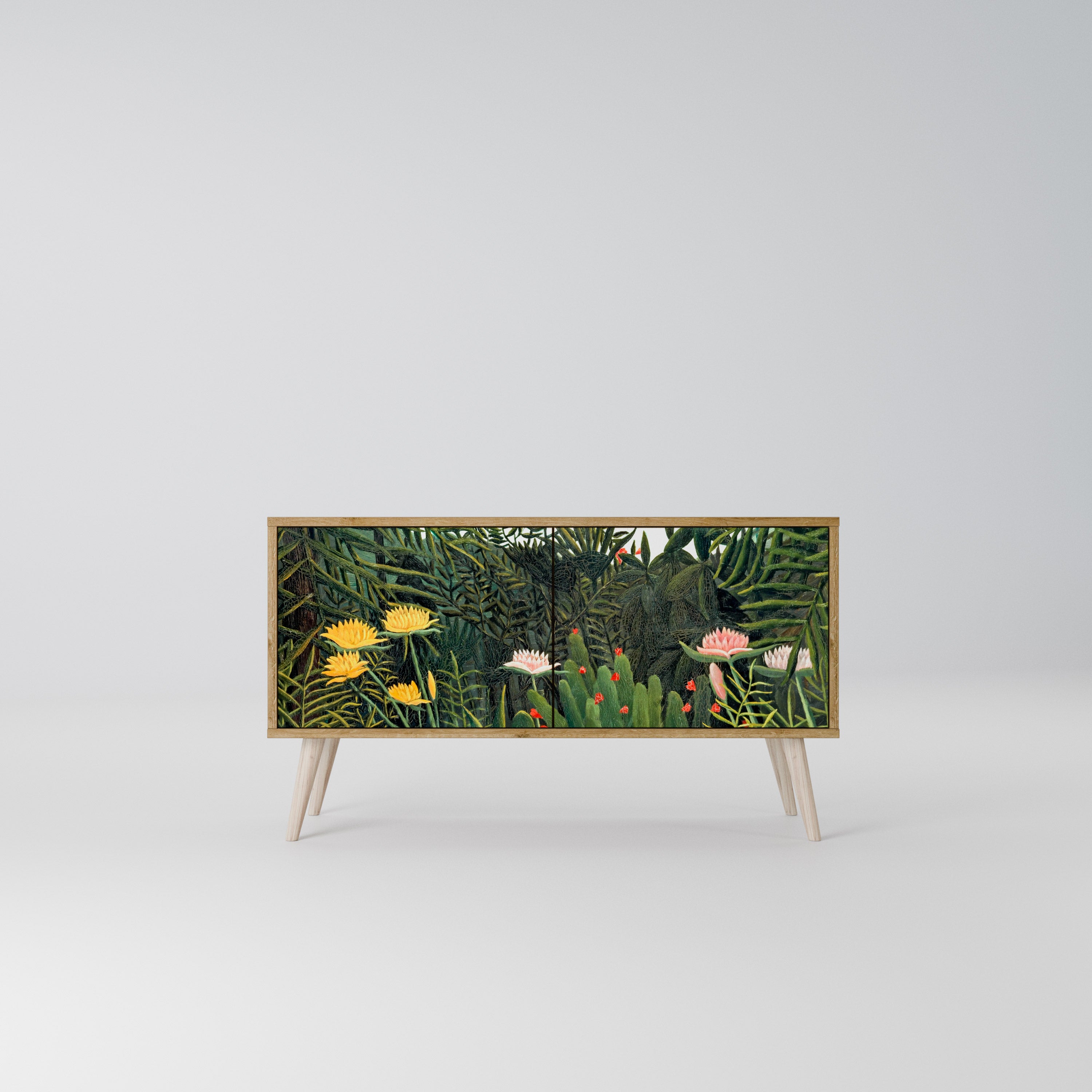 VIRGIN FOREST WITH SUNSET Compact 2-Door TV Cabinet