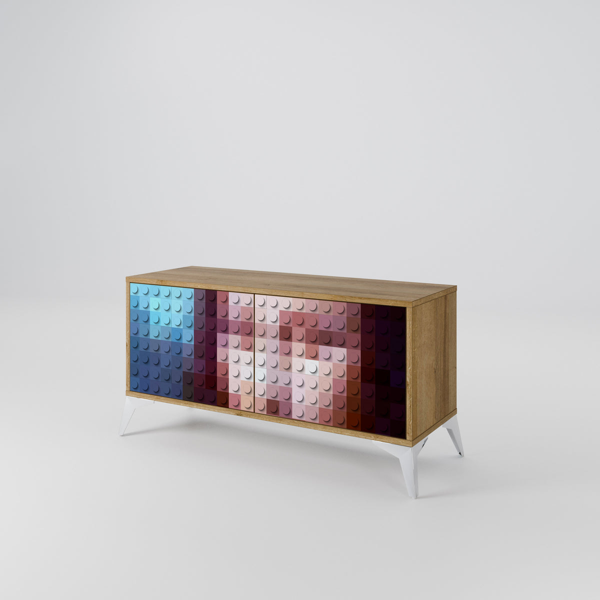 CONSTRUCTIVE ART Compact 2-Door TV Cabinet