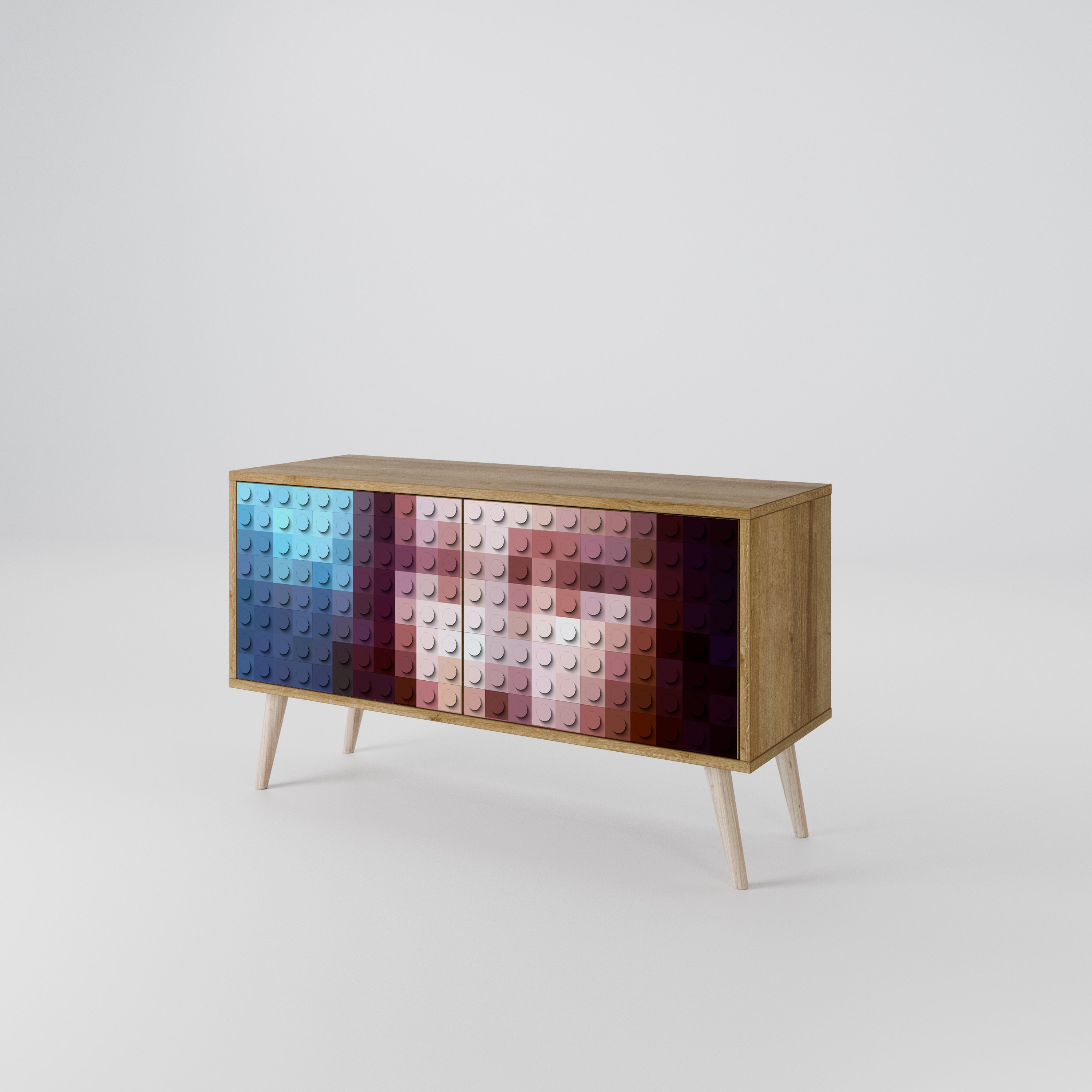 CONSTRUCTIVE ART Compact 2-Door TV Cabinet