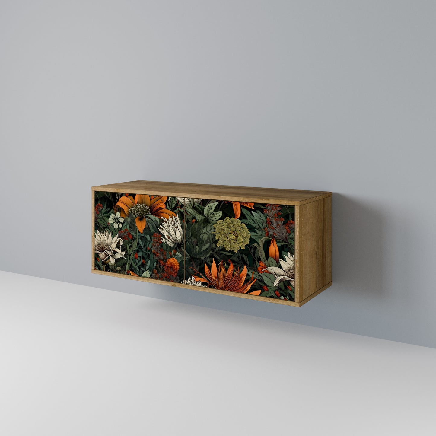 MIDNIGHT SPROUT Compact 2-Door TV Cabinet