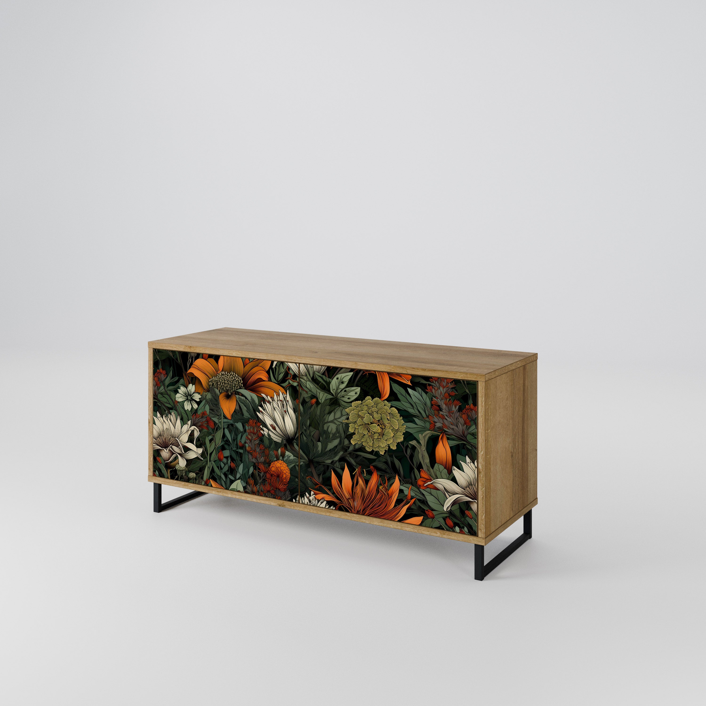 MIDNIGHT SPROUT Compact 2-Door TV Cabinet