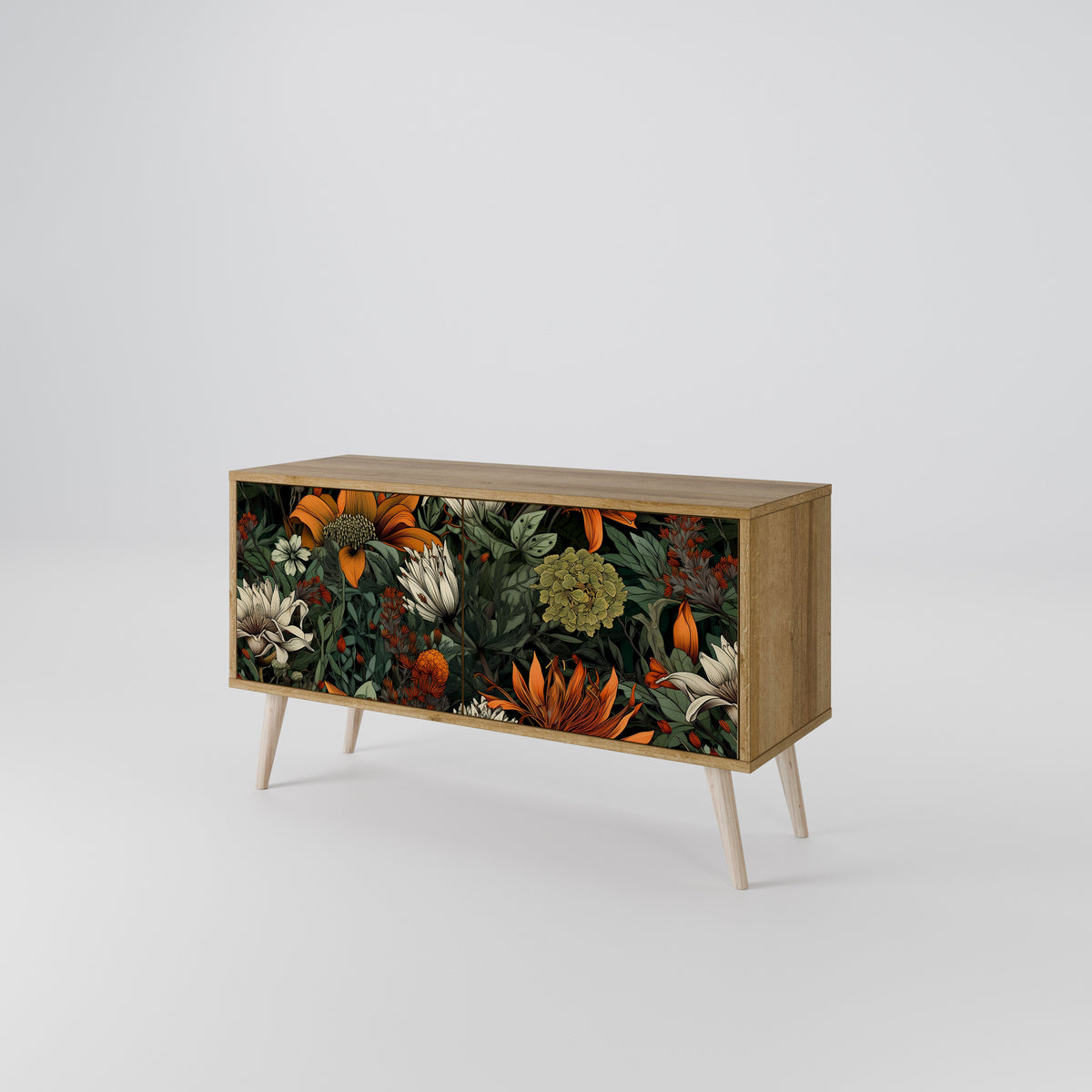 MIDNIGHT SPROUT Compact 2-Door TV Cabinet