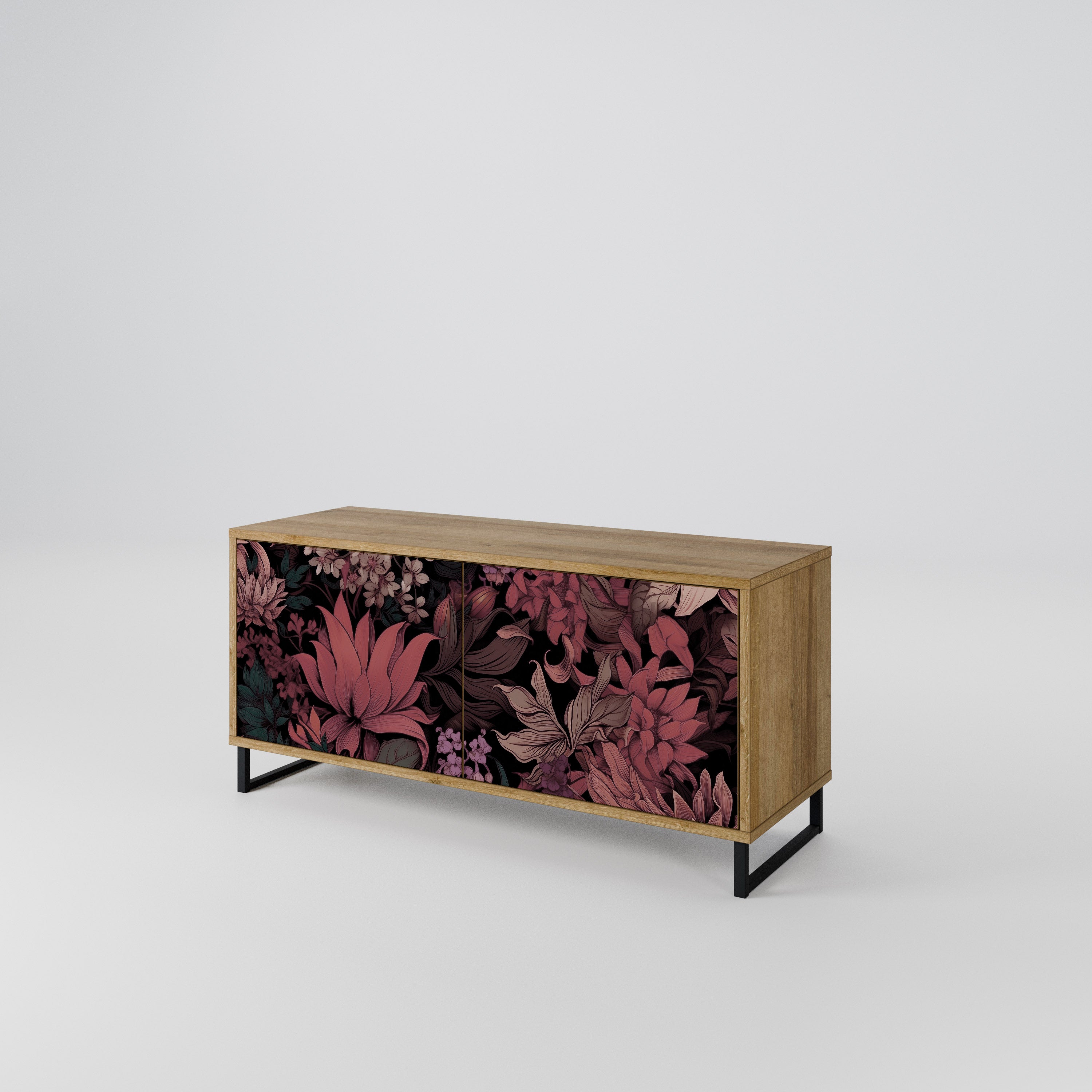 FLORAL WHISPER Compact 2-Door TV Cabinet