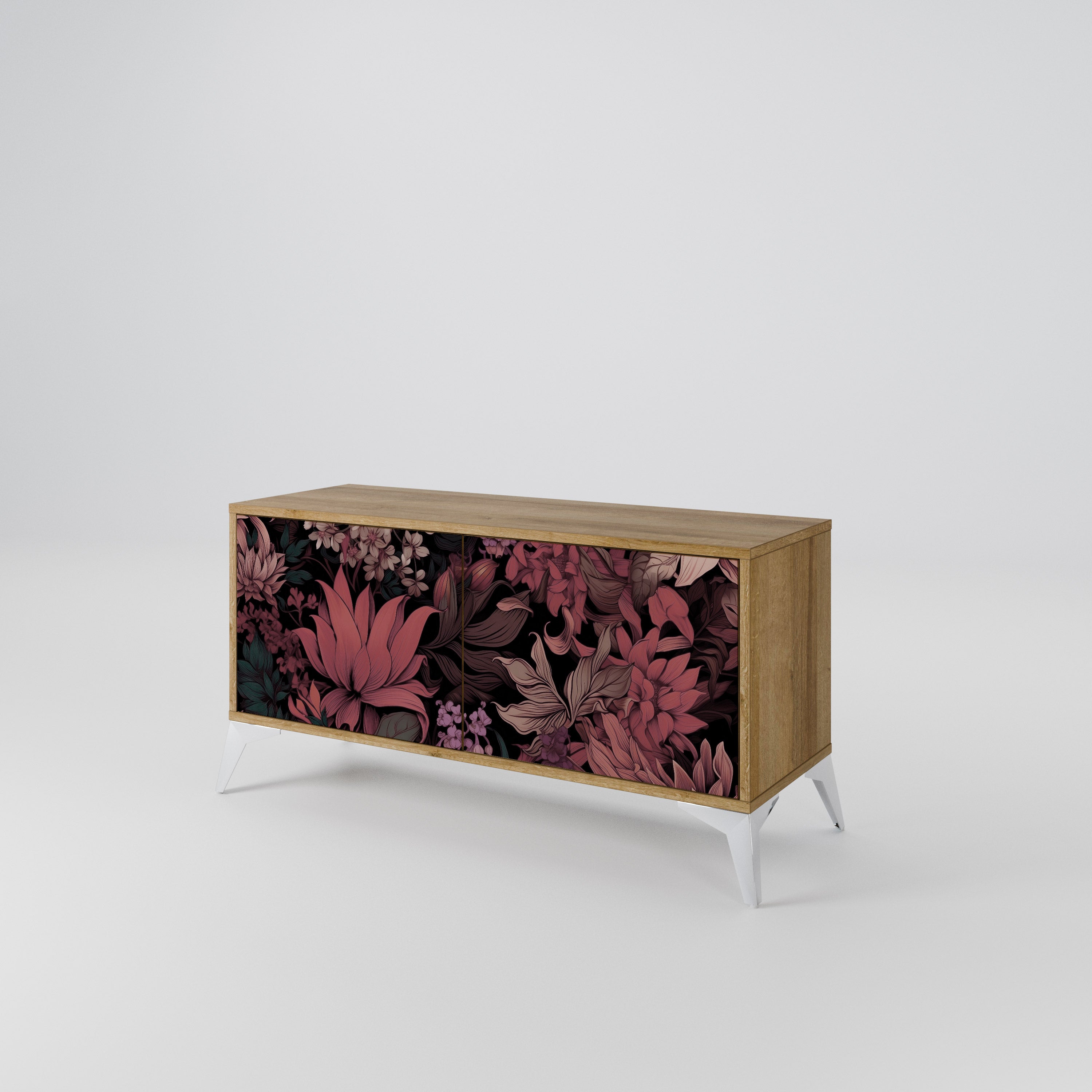 FLORAL WHISPER Compact 2-Door TV Cabinet