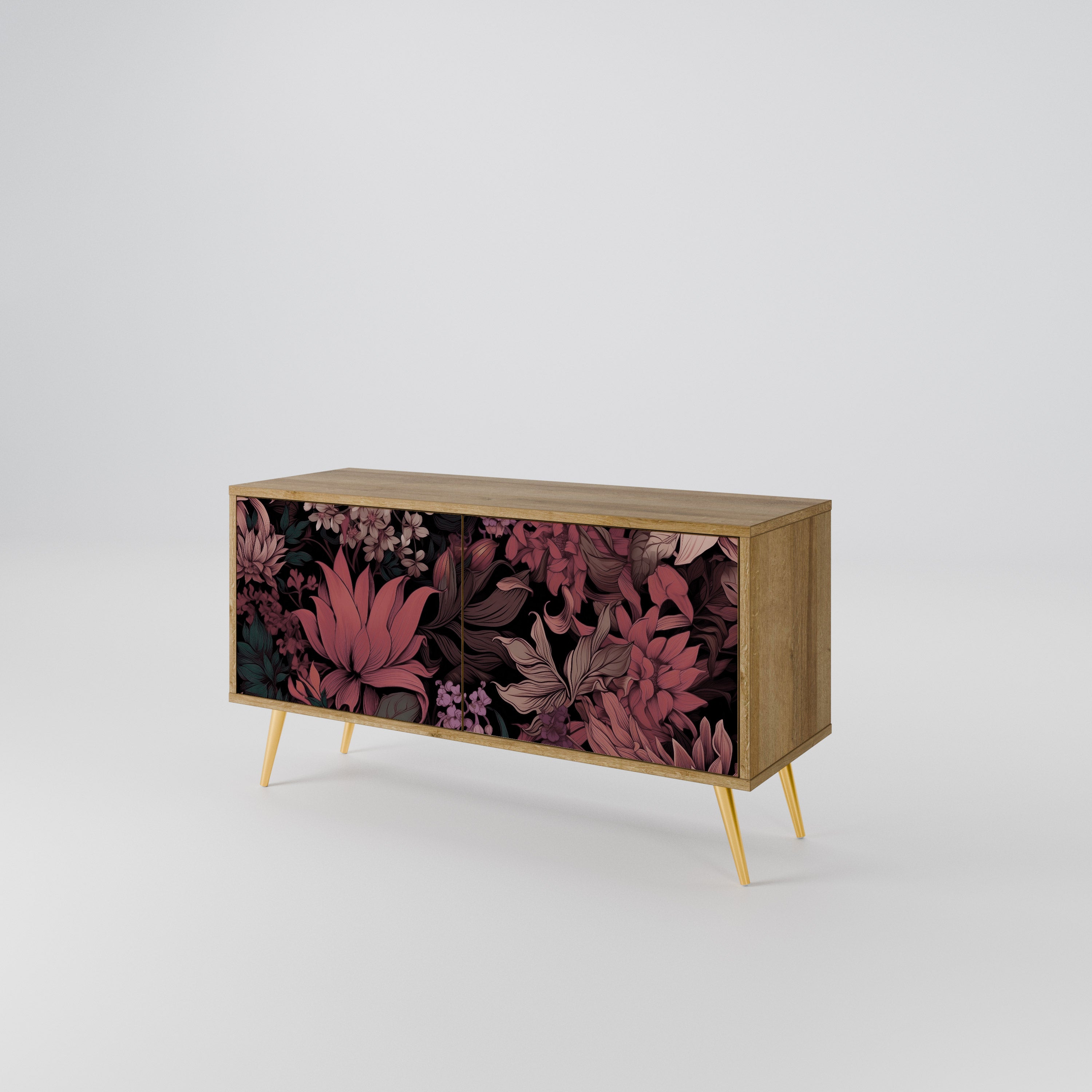 FLORAL WHISPER Compact 2-Door TV Cabinet