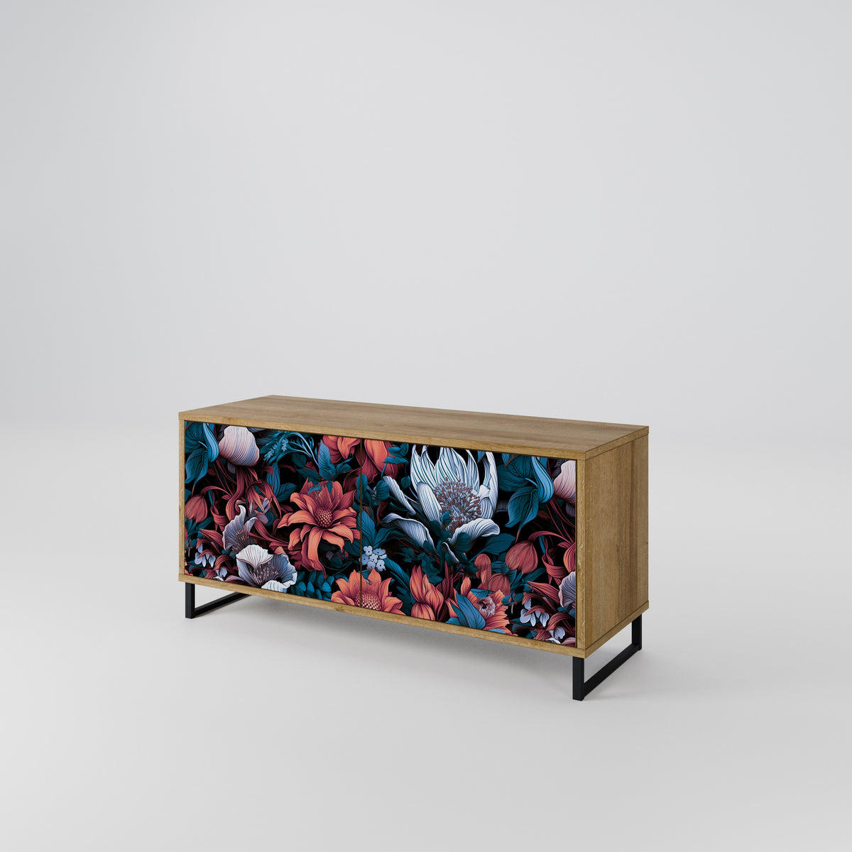 ETHEREAL BLOSSOMS Compact 2-Door TV Cabinet