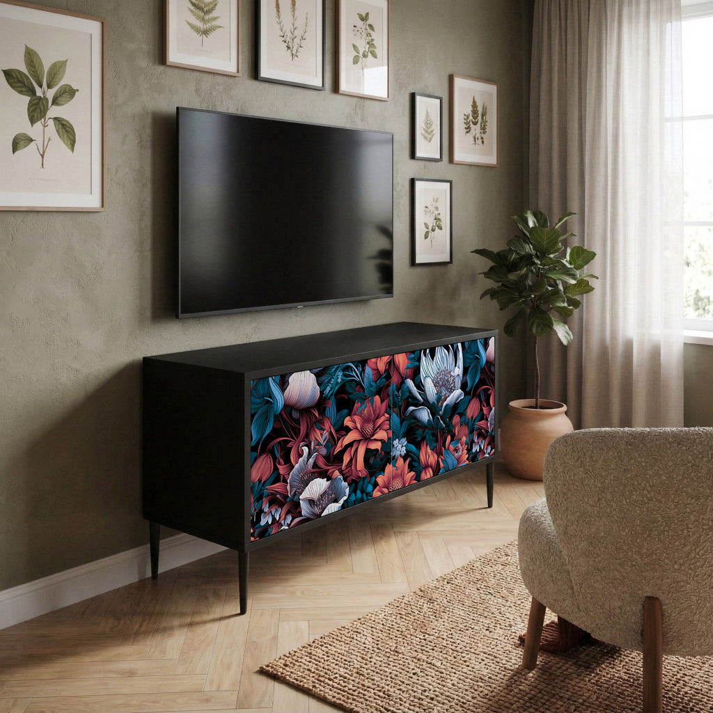 ETHEREAL BLOSSOMS Compact 2-Door TV Cabinet