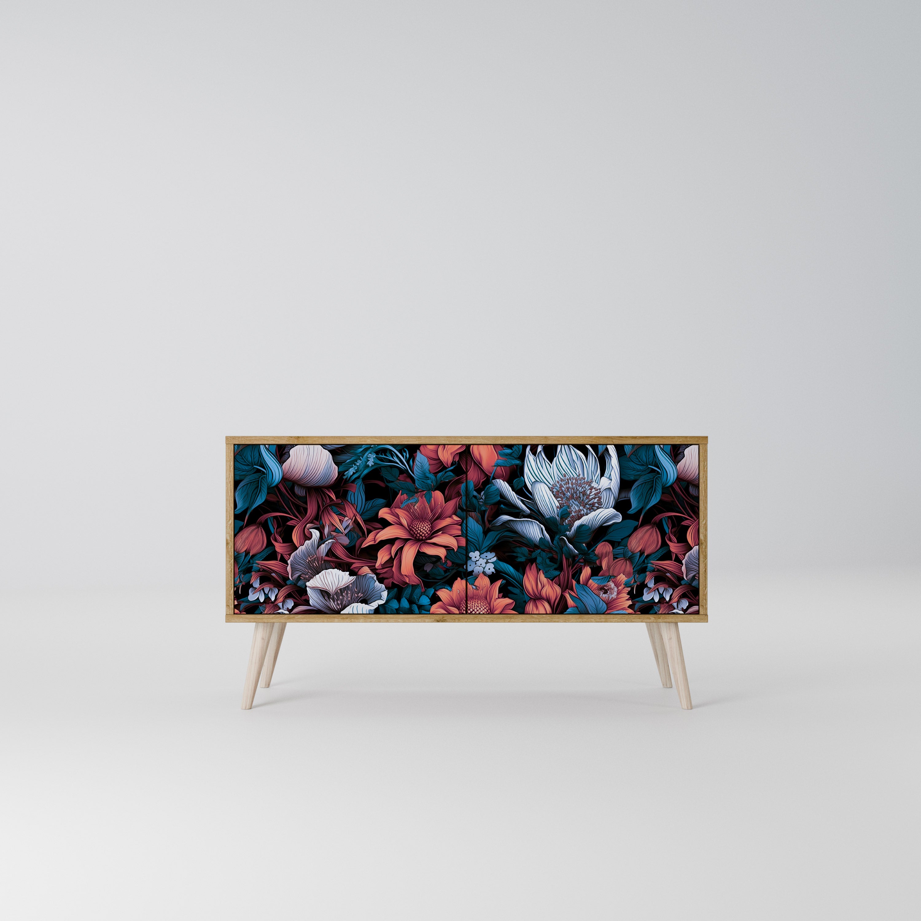ETHEREAL BLOSSOMS Compact 2-Door TV Cabinet