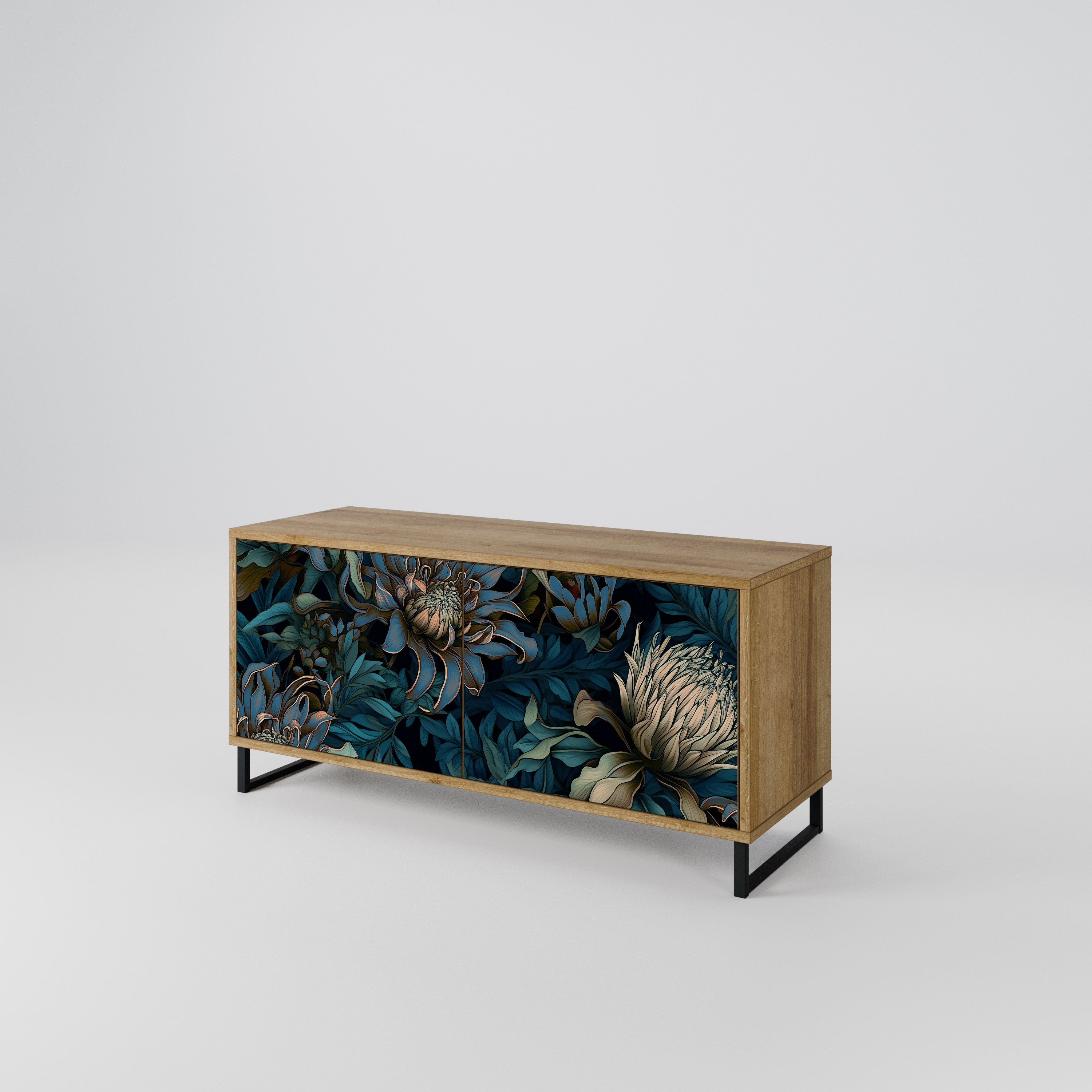 TWILIGHT BLOOM Compact 2-Door TV Cabinet