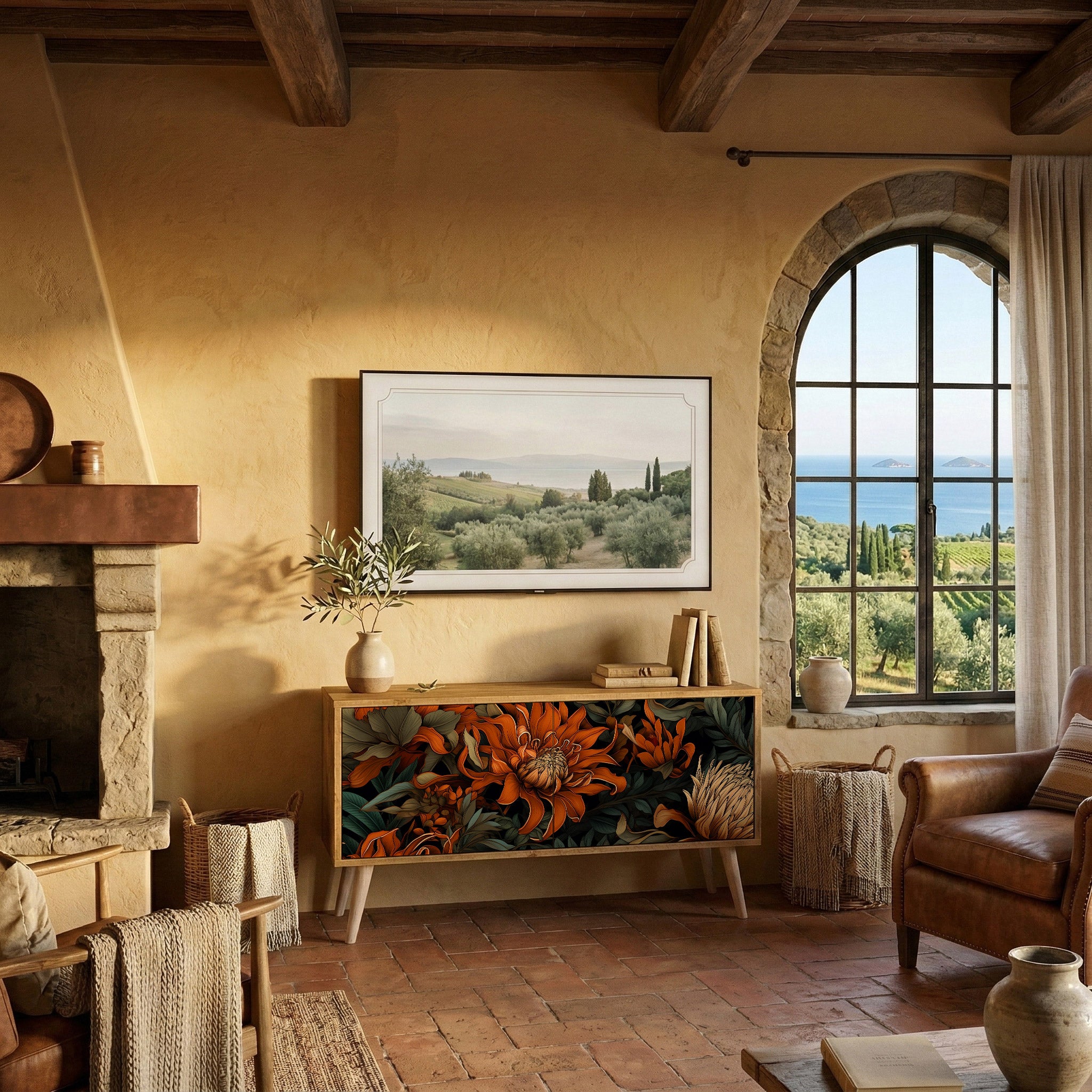 DAWN BLOOM Compact 2-Door TV Cabinet