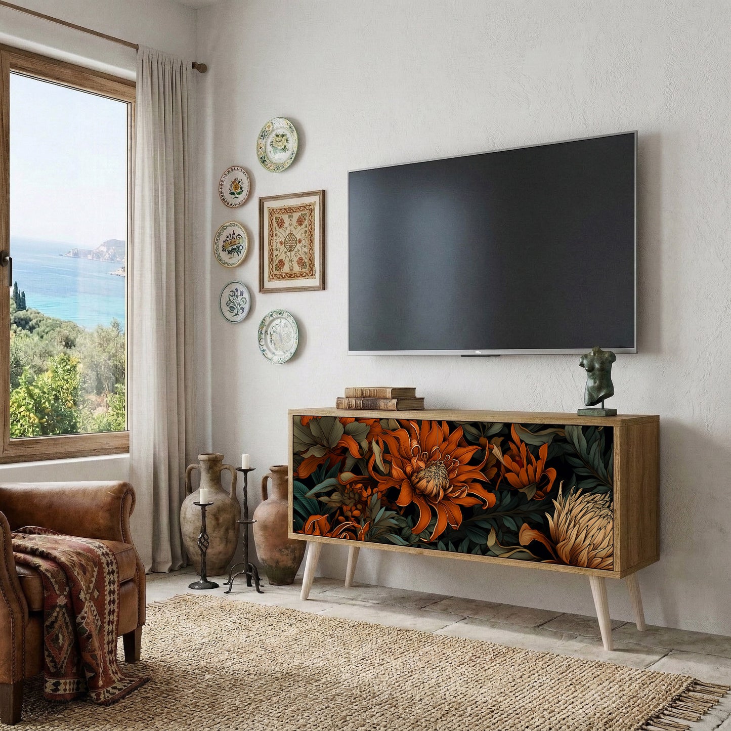 DAWN BLOOM Compact 2-Door TV Cabinet