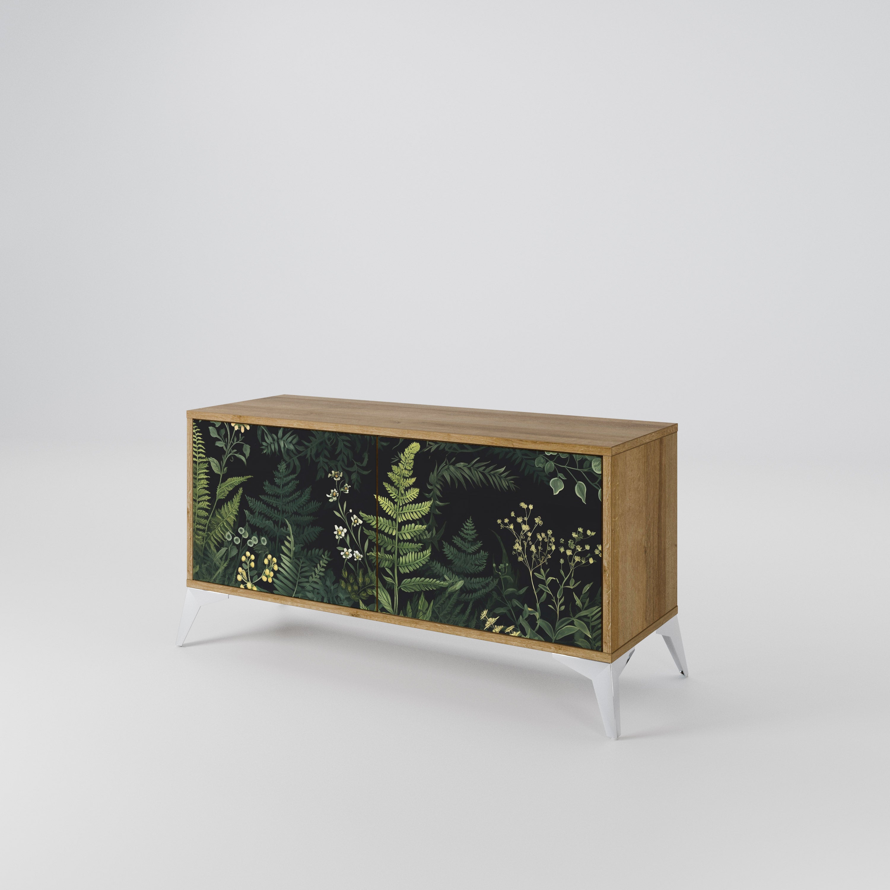 FERN FLOWERS Compact 2-Door TV Cabinet