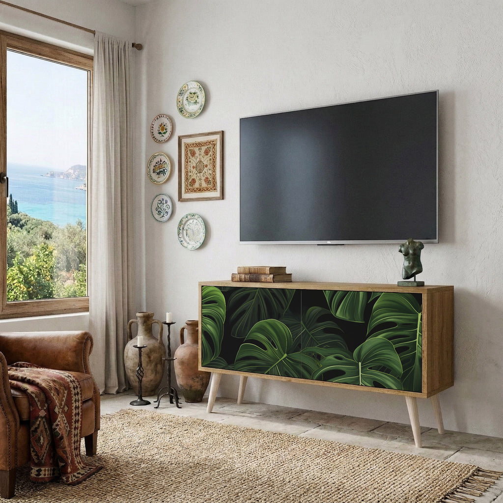 INFINITE MONSTERA Compact 2-Door TV Cabinet