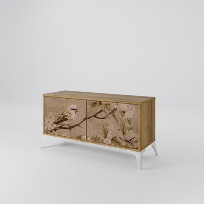 PETAL DISTINGUISH Compact 2-Door TV Cabinet