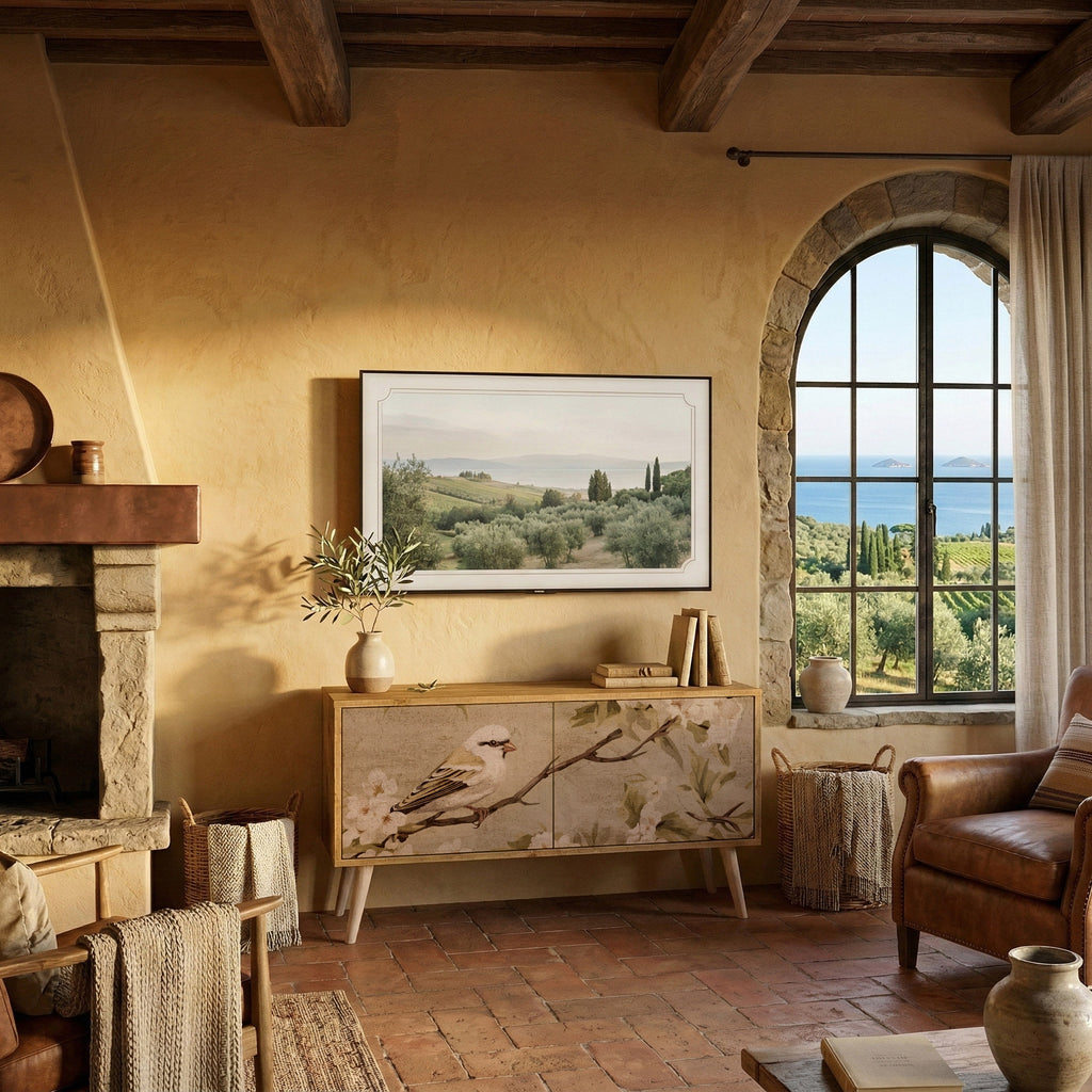 PETAL DISTINGUISH Compact 2-Door TV Cabinet