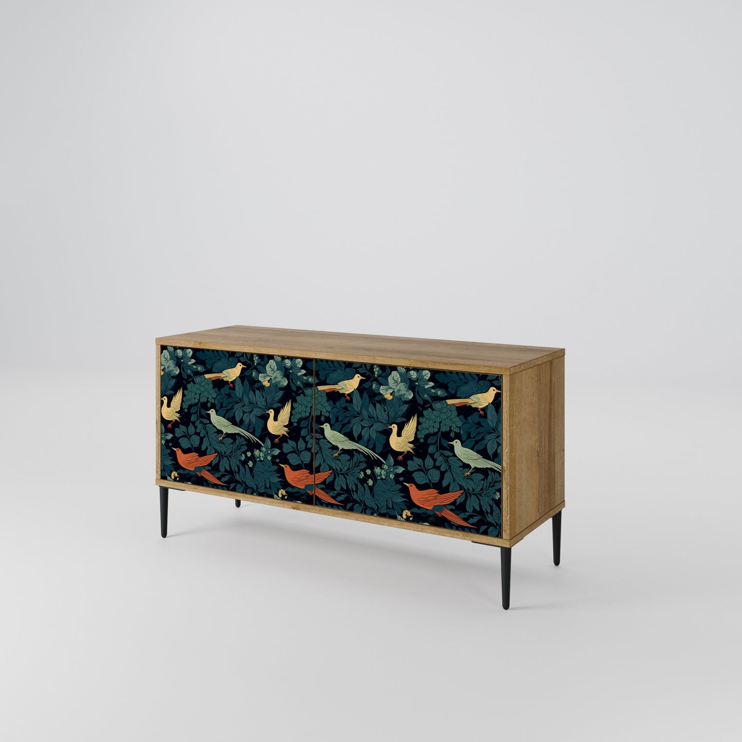 FOWL ORNAMENT Compact 2-Door TV Cabinet