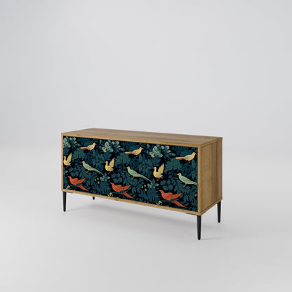 FOWL ORNAMENT Compact 2-Door TV Cabinet