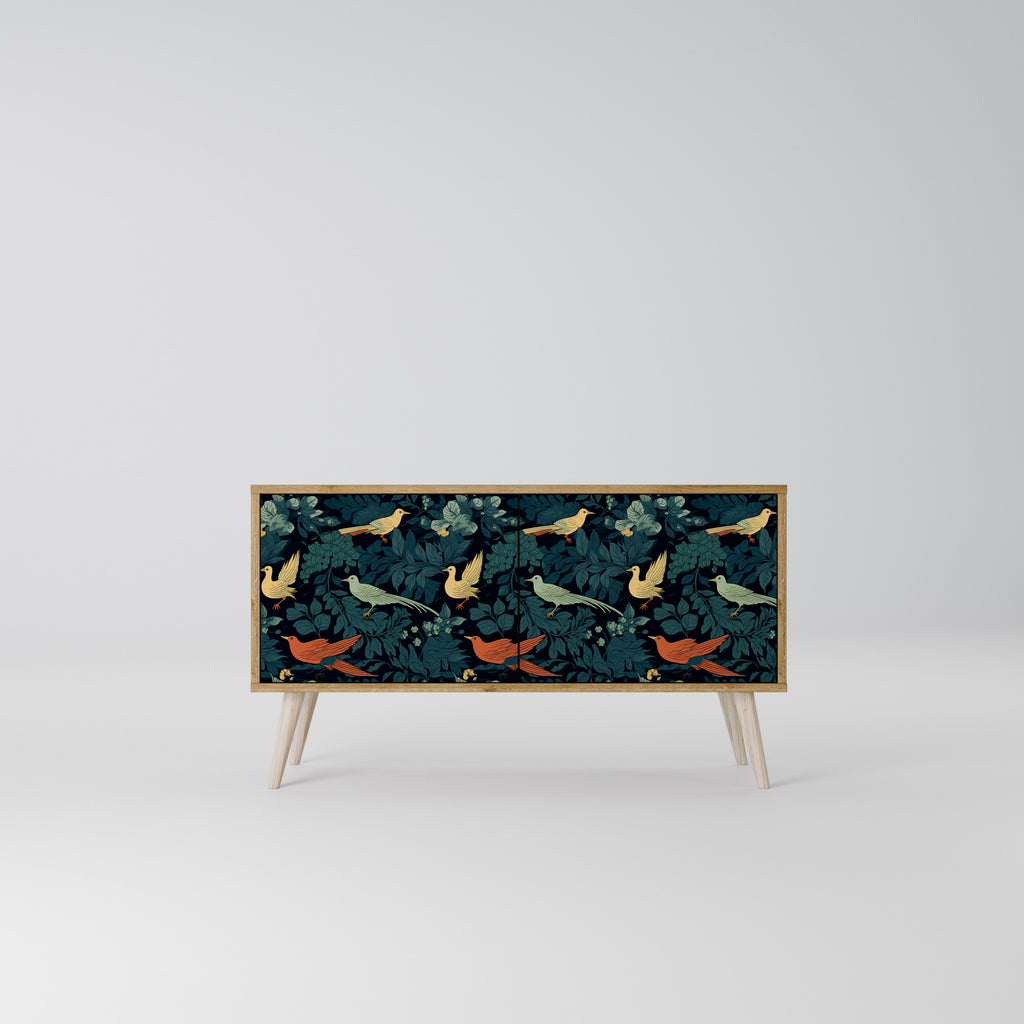 FOWL ORNAMENT Compact 2-Door TV Cabinet