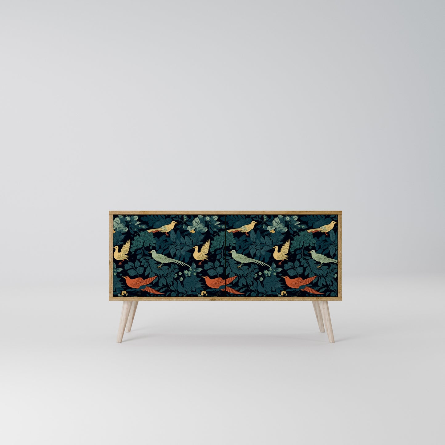 FOWL ORNAMENT Compact 2-Door TV Cabinet
