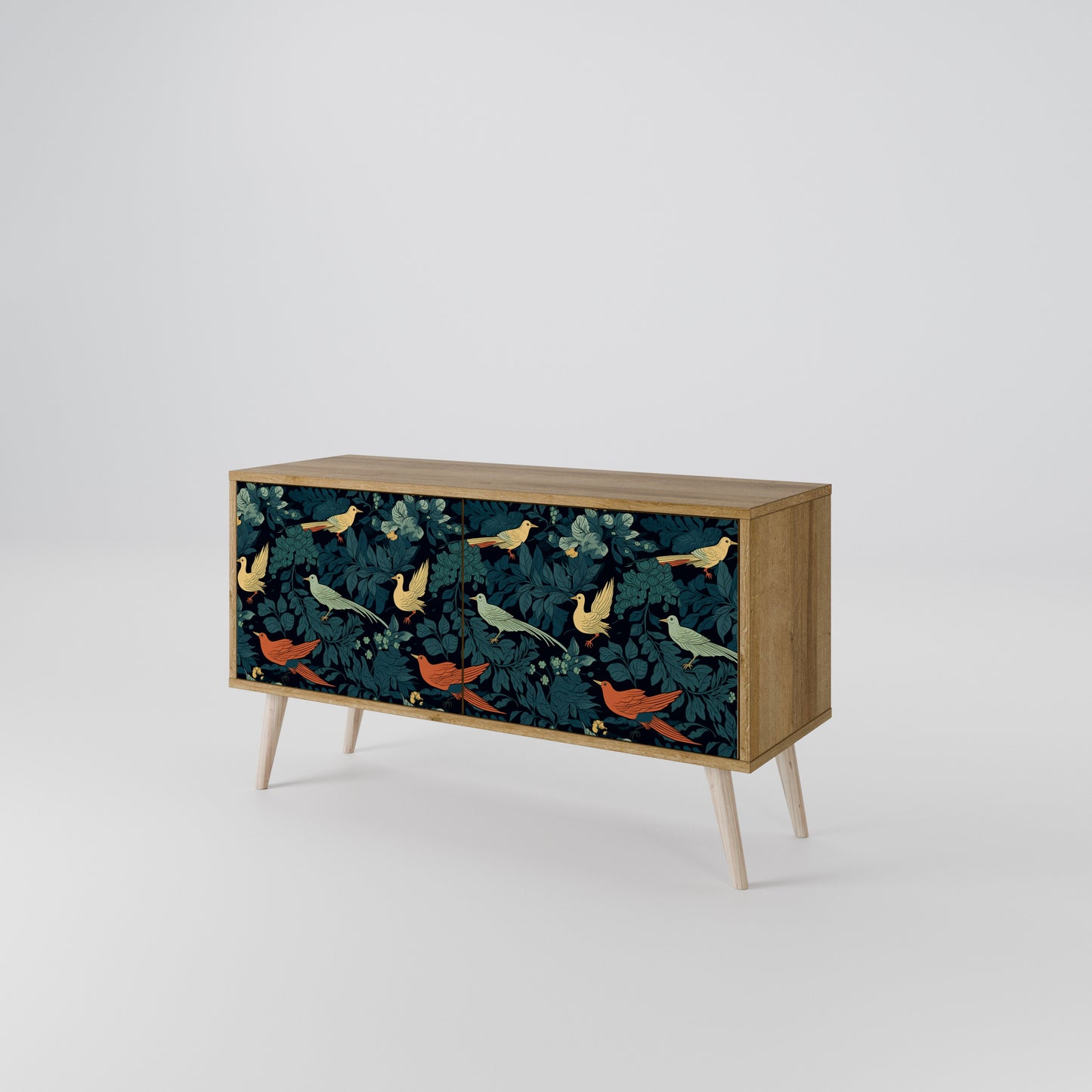 FOWL ORNAMENT Compact 2-Door TV Cabinet