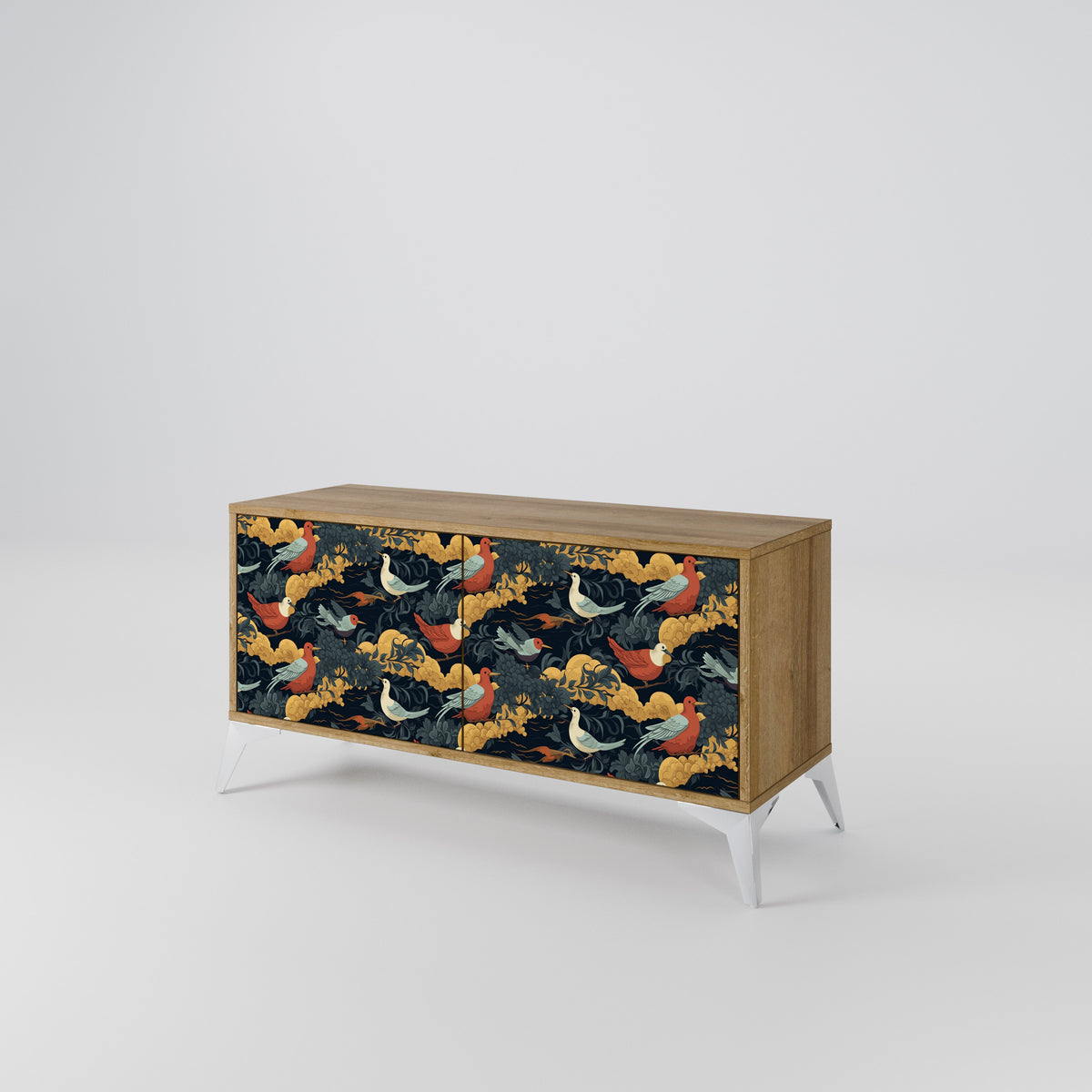 FOWLY DAZE Compact 2-Door TV Cabinet