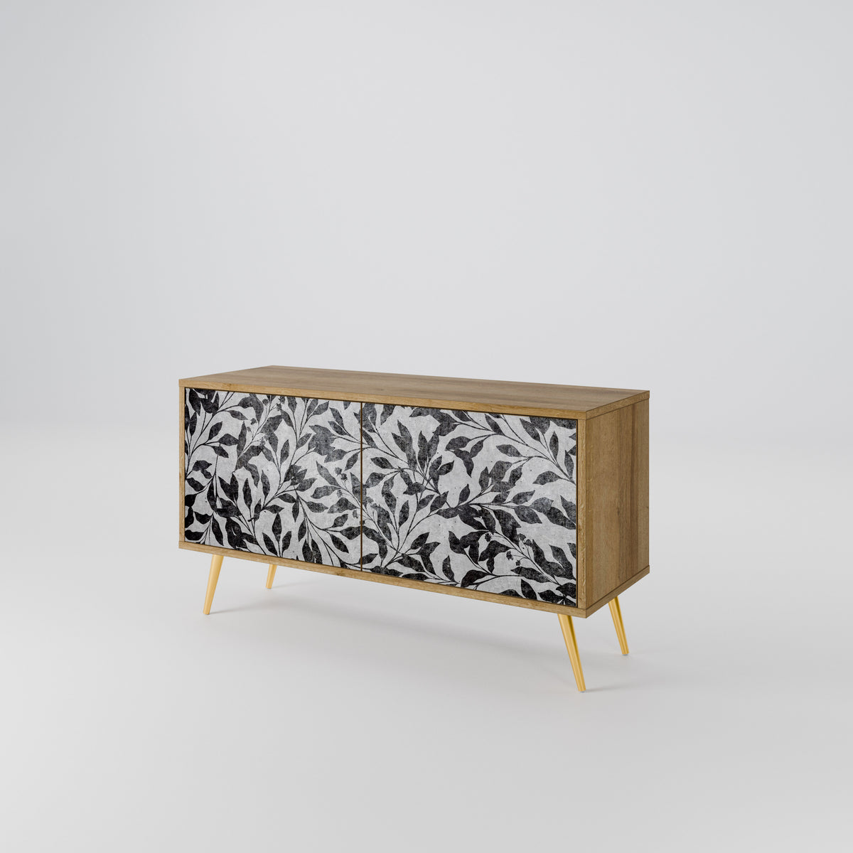 CHARCOAL SPROUT Compact 2-Door TV Cabinet