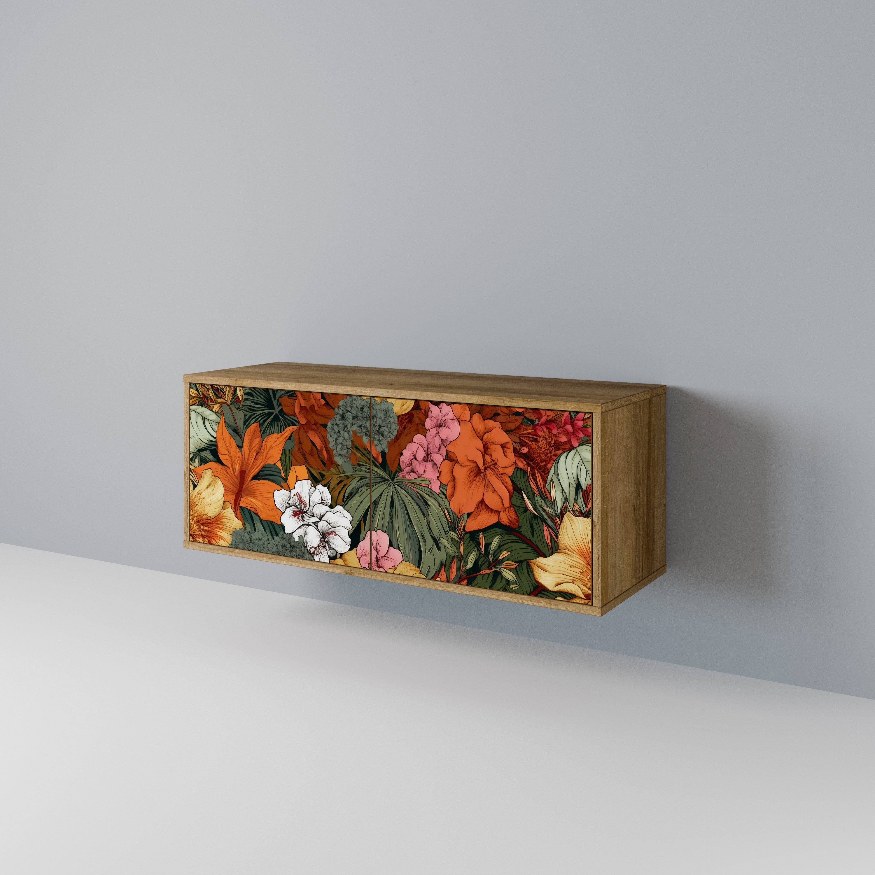 RADIANT FLORA Compact 2-Door TV Cabinet