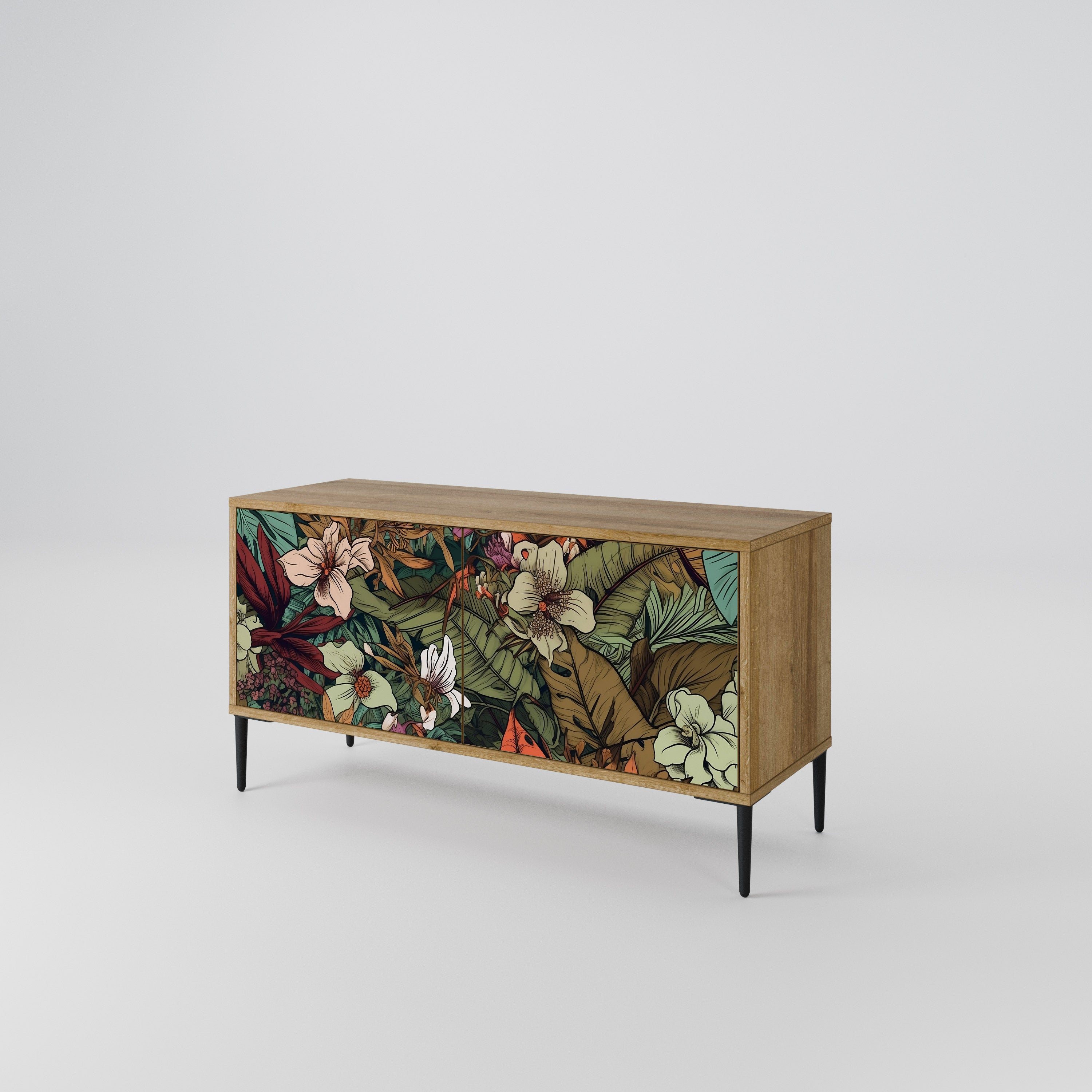 BOTANICAL EMERGENCE Compact 2-Door TV Cabinet