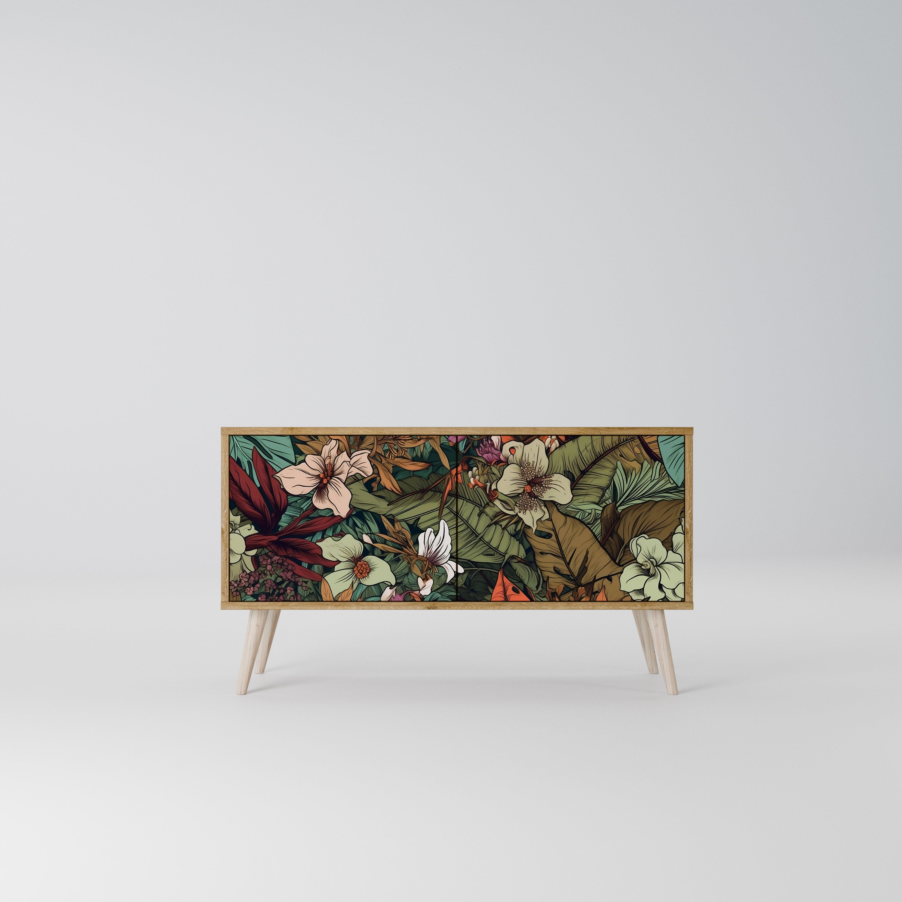 BOTANICAL EMERGENCE Compact 2-Door TV Cabinet