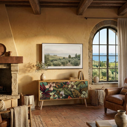 BOTANICAL EMERGENCE Compact 2-Door TV Cabinet
