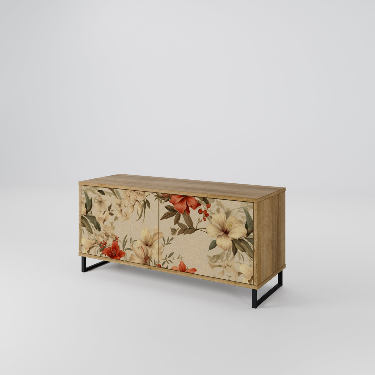 BLOOMING HARMONY Compact 2-Door TV Cabinet