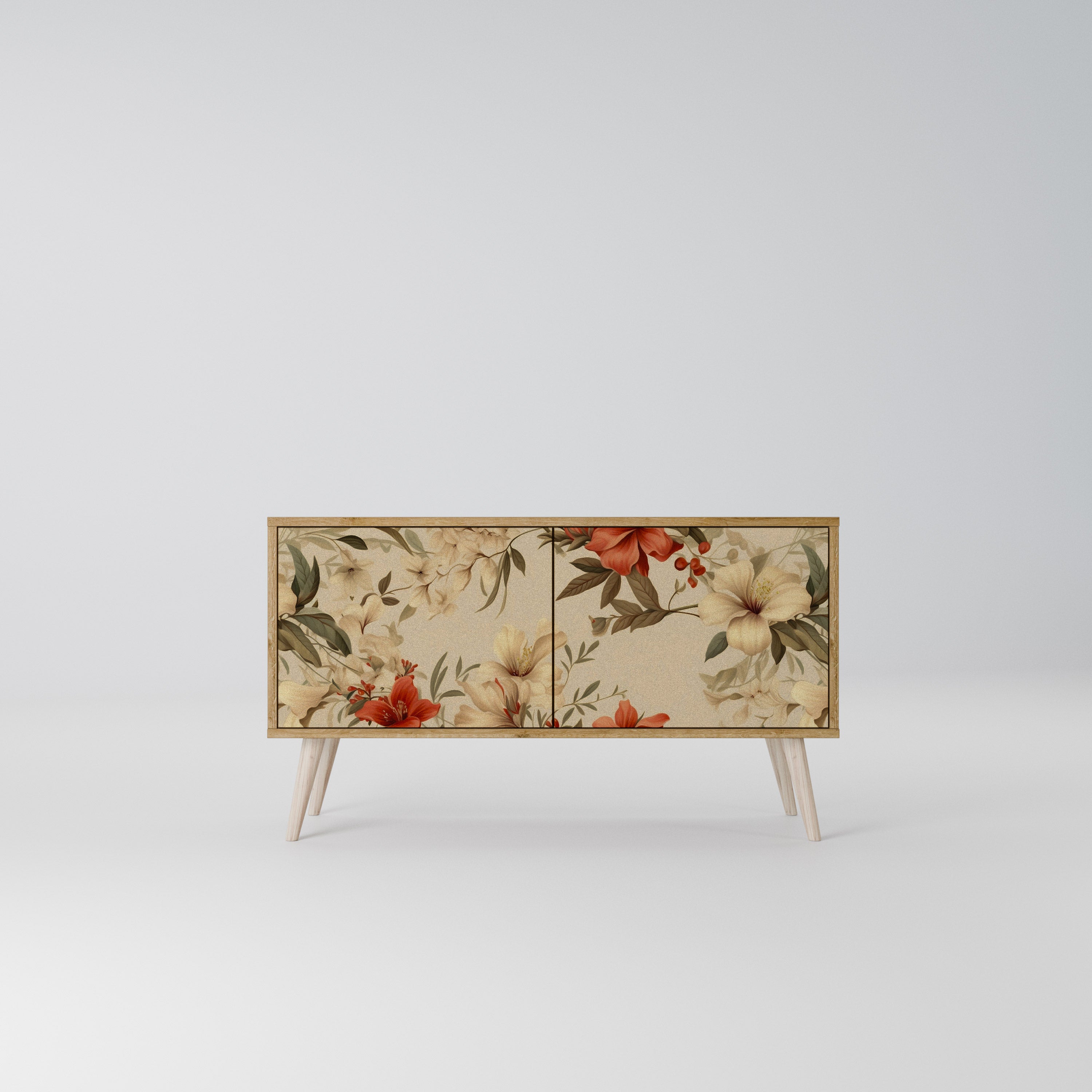 BLOOMING HARMONY Compact 2-Door TV Cabinet