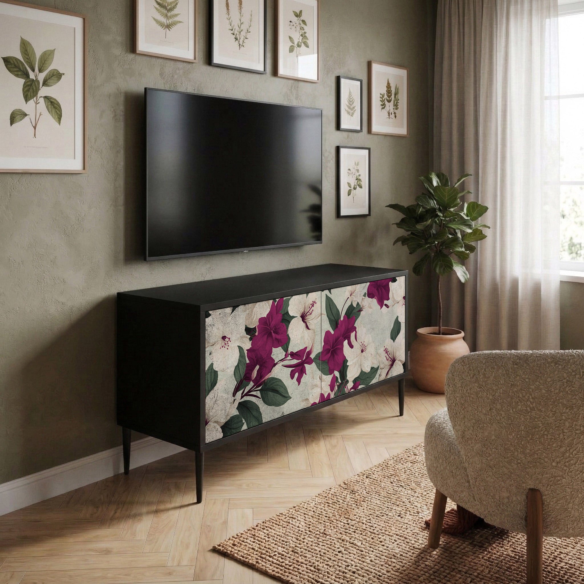 FLOWERET DREAM Compact 2-Door TV Cabinet