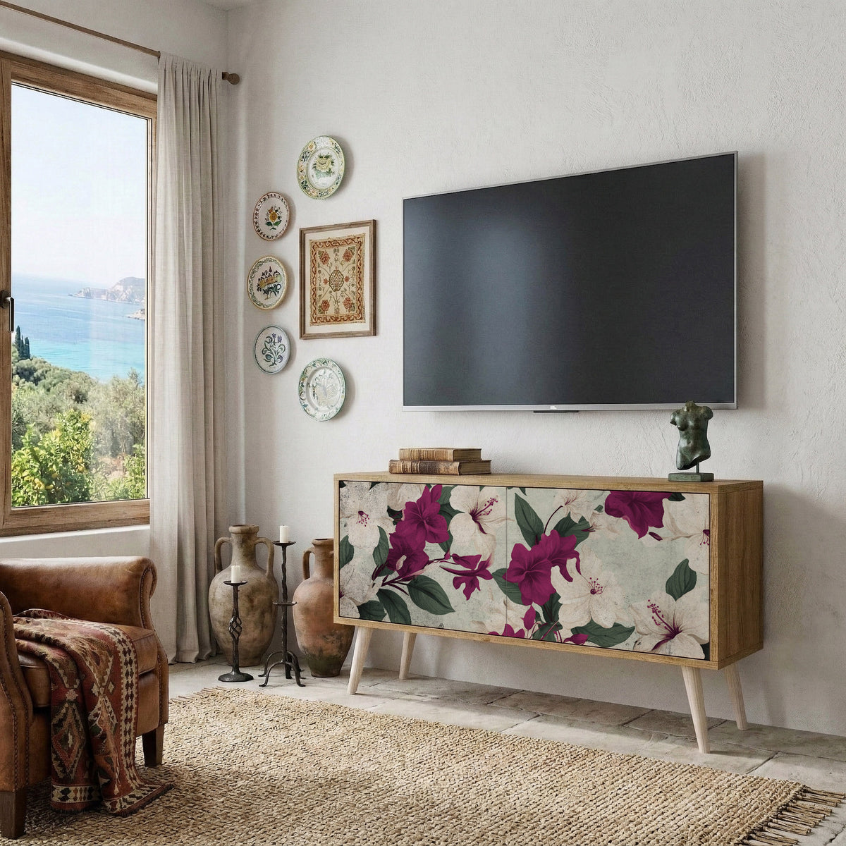 FLOWERET DREAM Compact 2-Door TV Cabinet