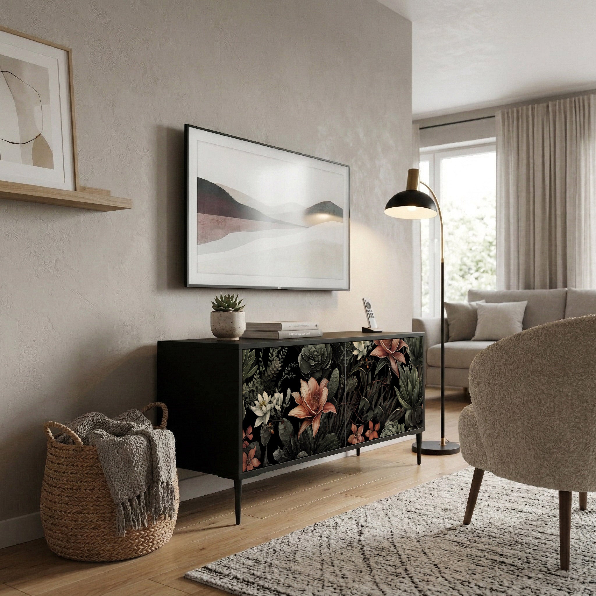 SECRET VERDURE Compact 2-Door TV Cabinet